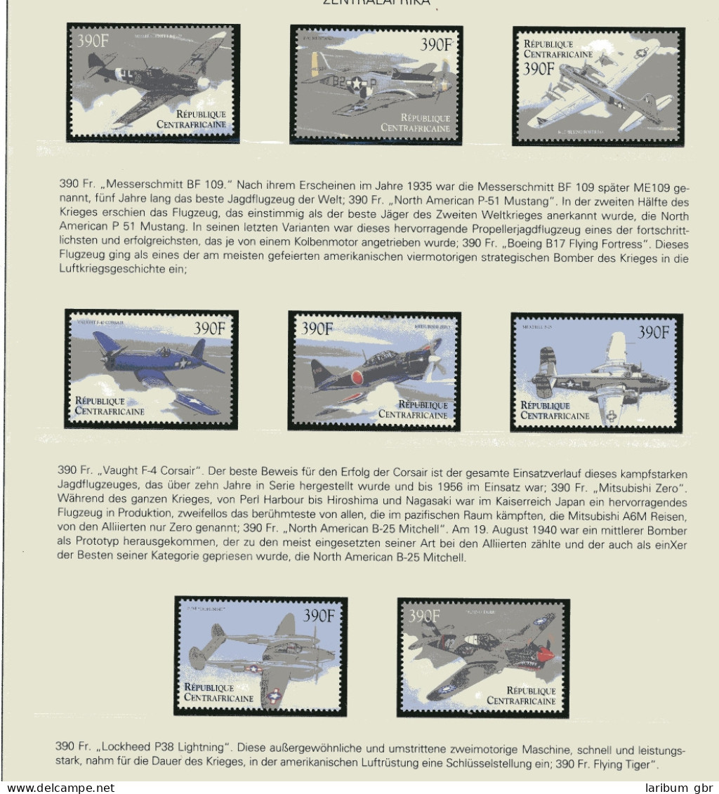 Zentralafr. Rep. 2474-2481 Postfrisch Flugzeug #GI623 - República Centroafricana