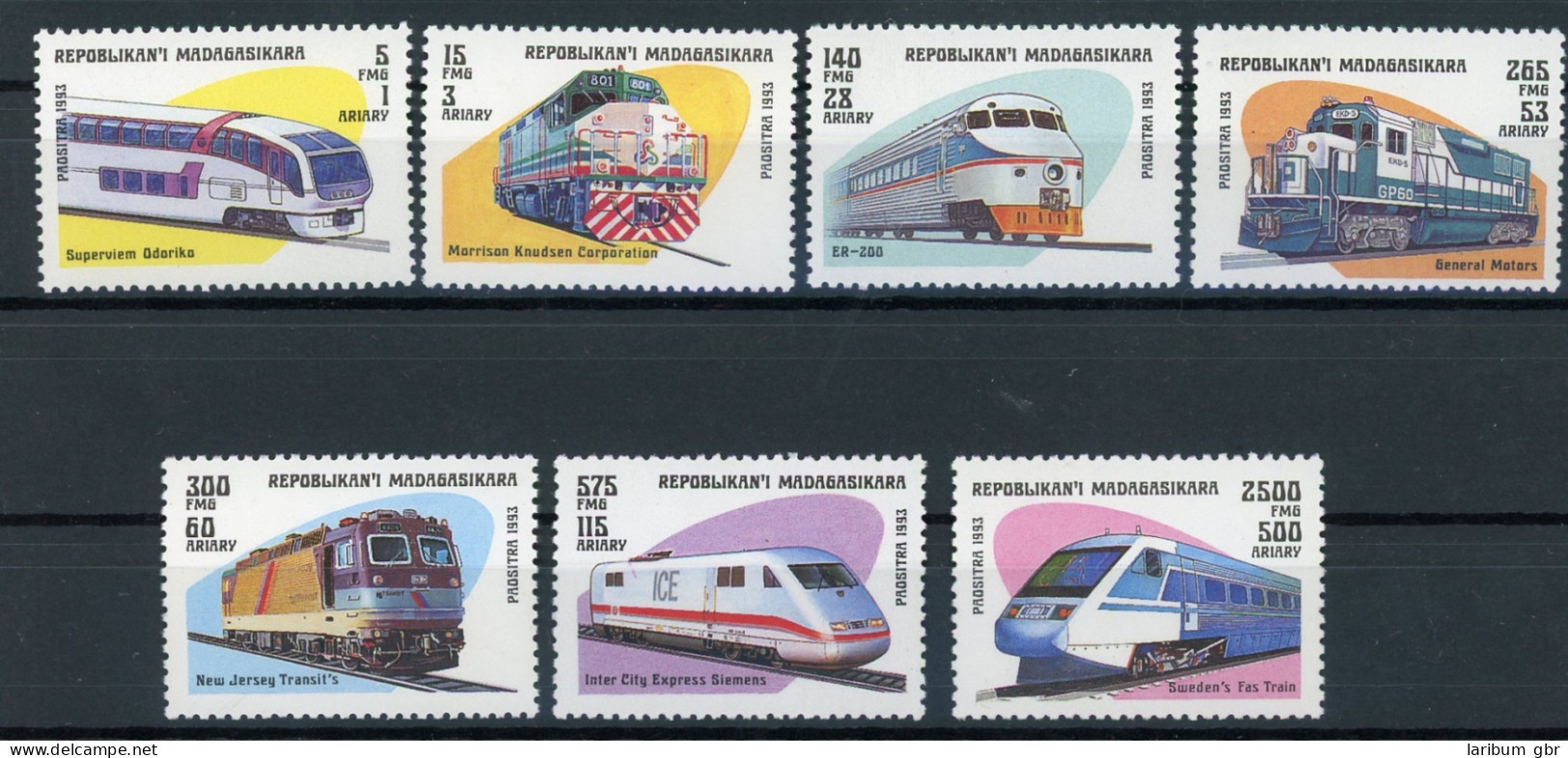Madagaskar 1562-1568 Postfrisch Eisenbahn #IV392 - Madagascar (1960-...)