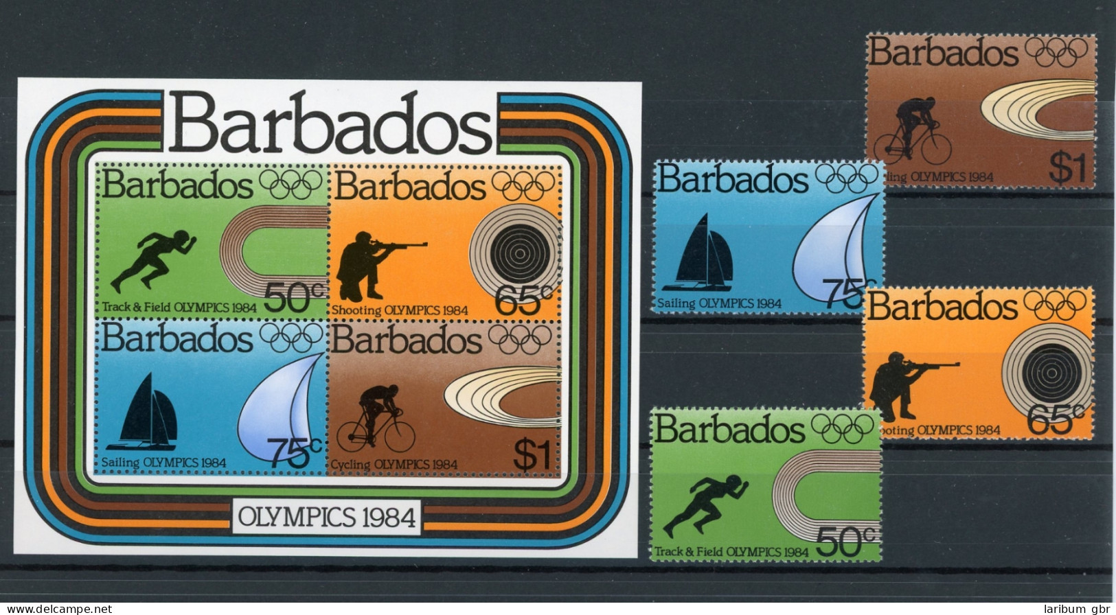 Barbados 600-603+Block17 Postfrisch Olympiade #ID008 - Barbados (1966-...)