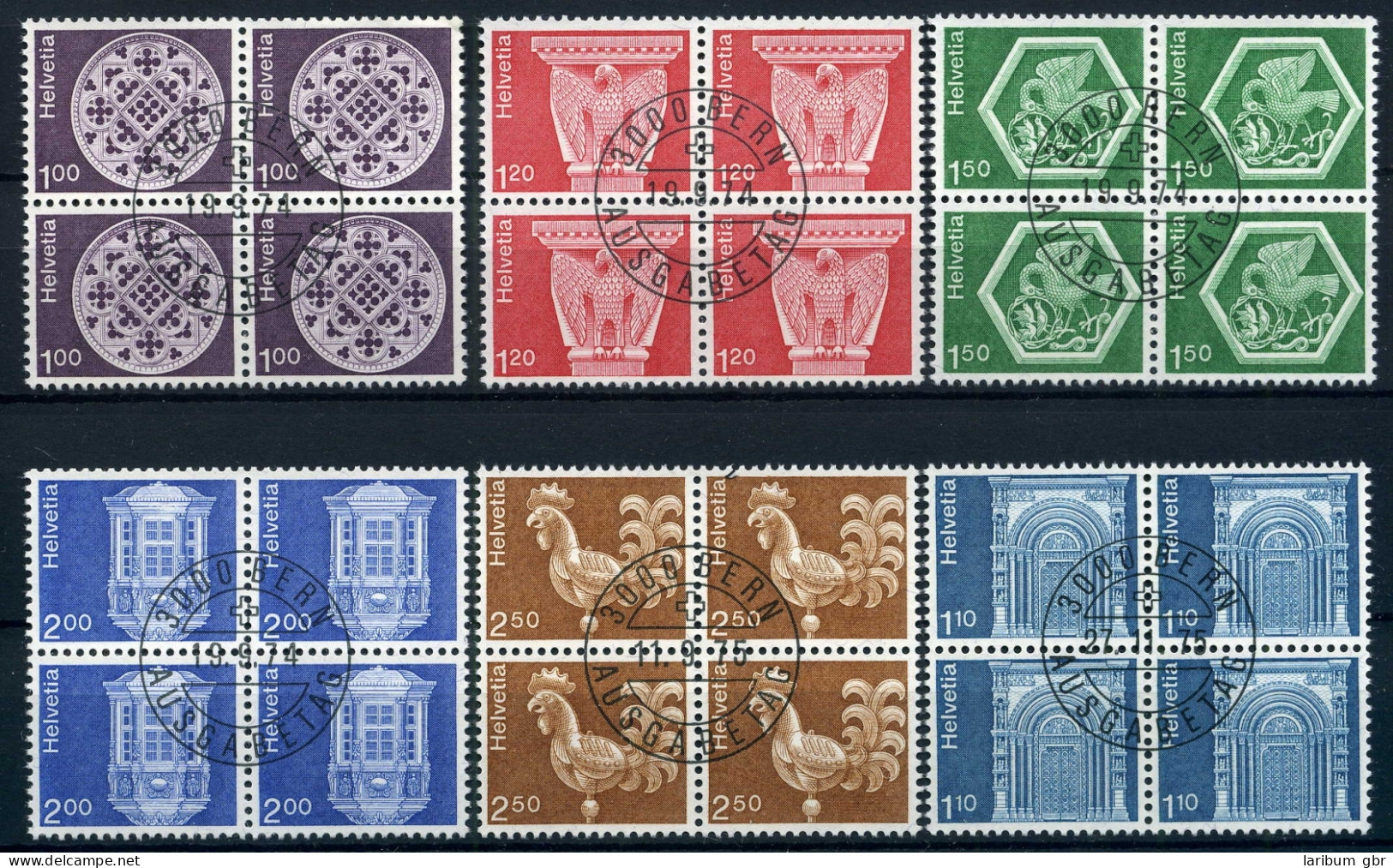 Schweiz 1035-1038 1057+1068 Gestempelt Schweiz 4er Blöcke VstST #HX440 - Altri & Non Classificati