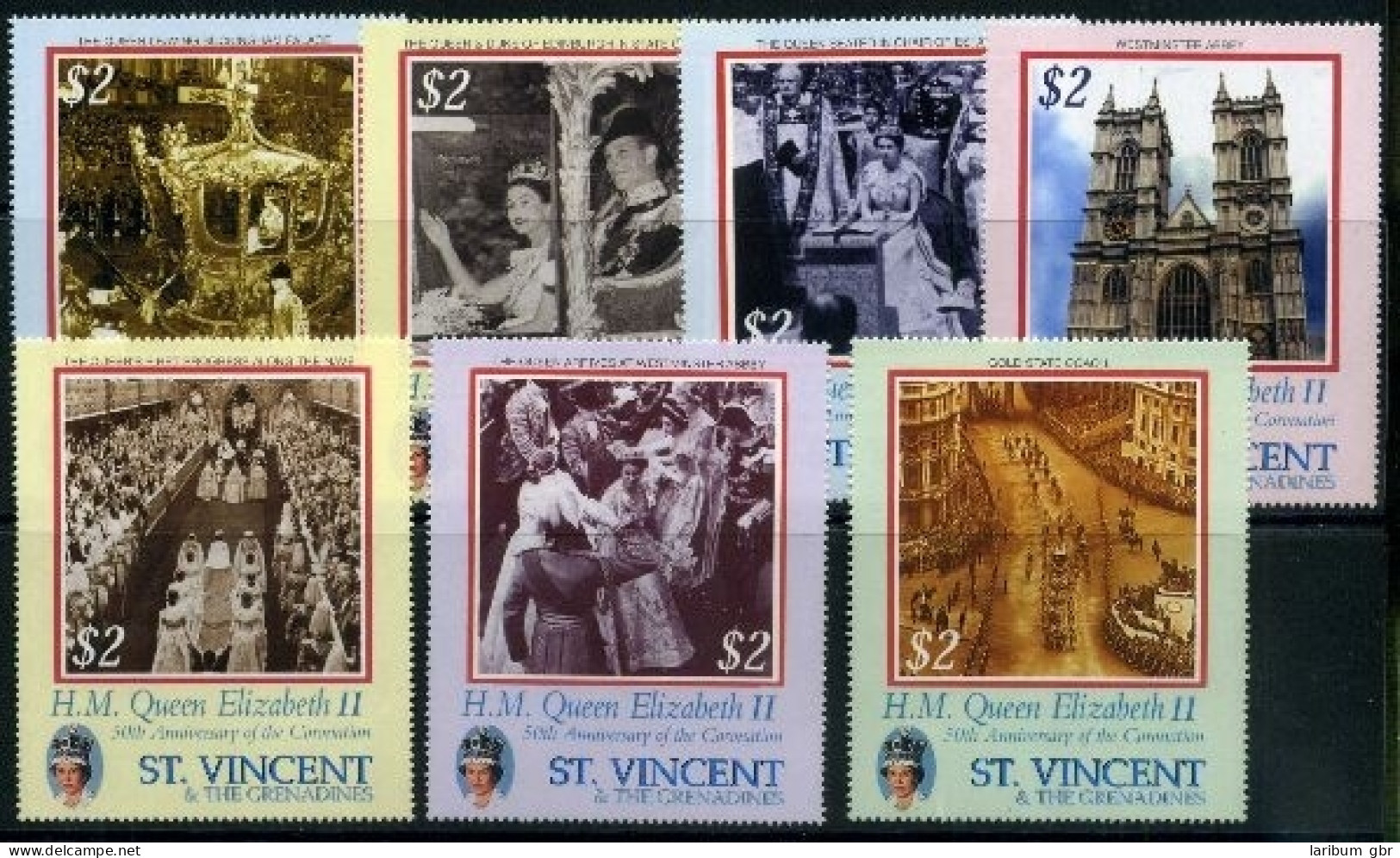 St. Vincent Und Grenadinen 5771-5777 Postfrisch Königshäuser #HX086 - St.-Vincent En De Grenadines