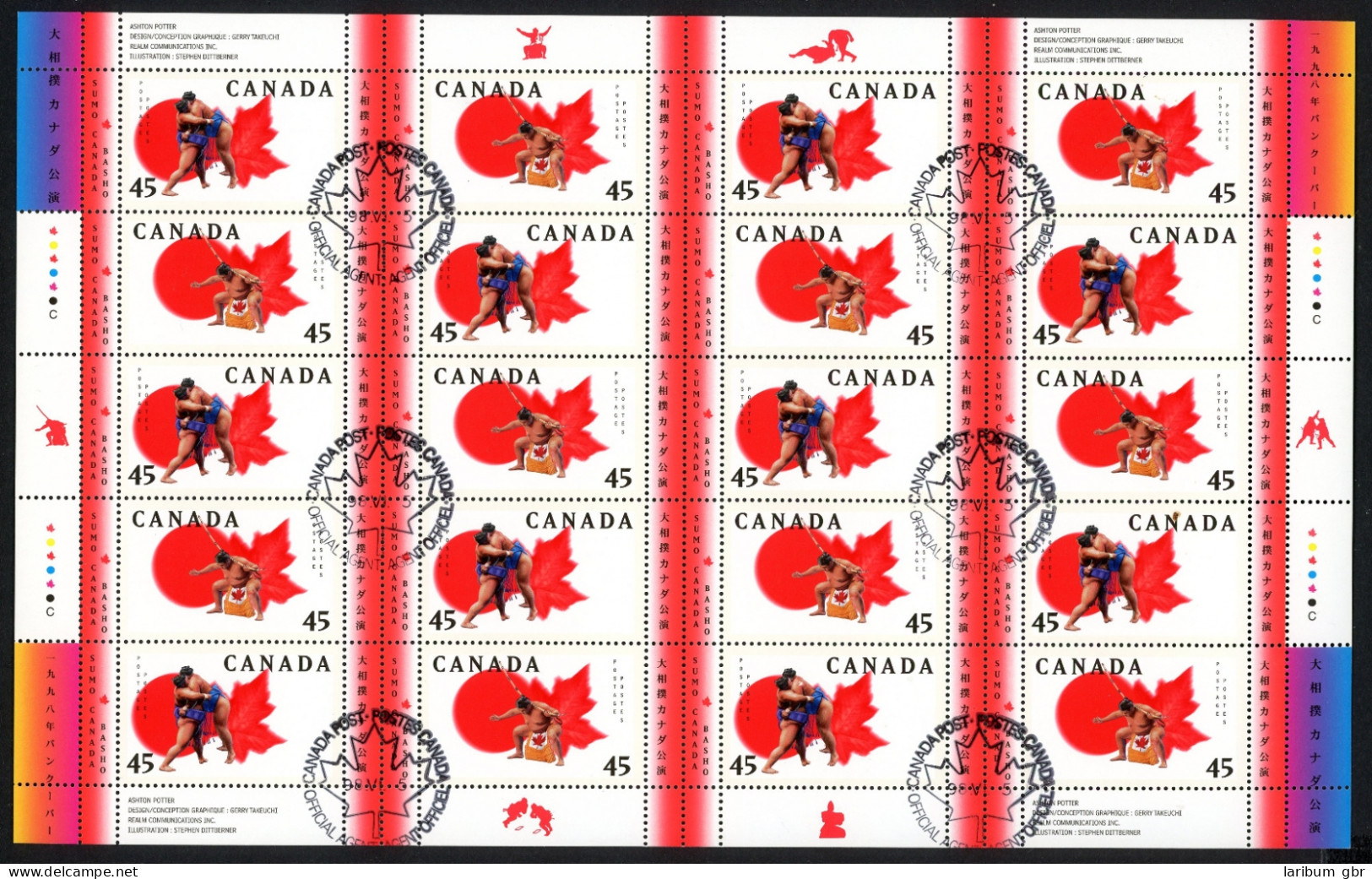 Kanada Kleinbogen 1677-1678 Gestempelt Sumo Ringer #IX898 - Autres & Non Classés