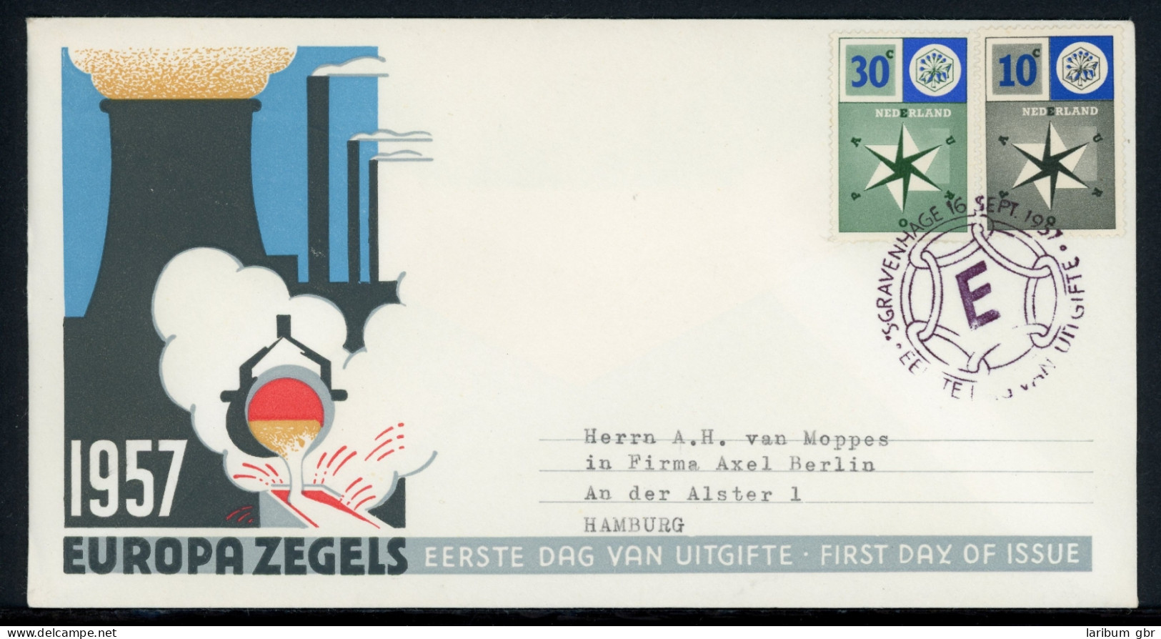 Niederlande 704-05 Cept 1957 Ersttagesbrief/FDC #IA213 - Sonstige & Ohne Zuordnung