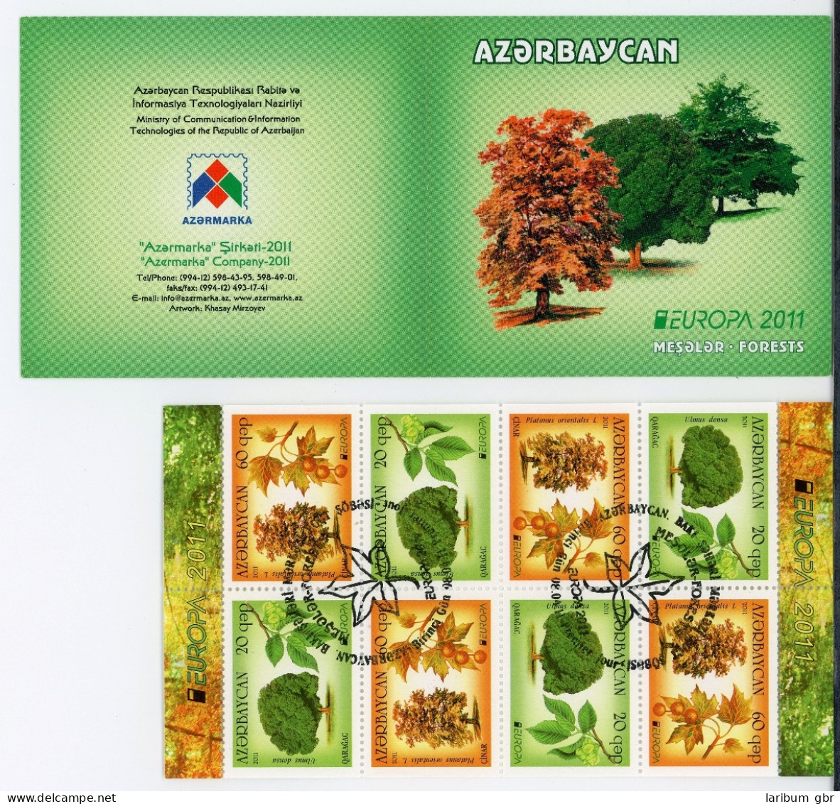 Aserbaidschan Markenheft Mit 840-41 CEPT 2011 Ersttagssonderstempel #HX388 - Azerbeidzjan