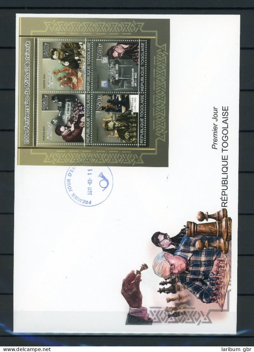 Togo Kleinbogen 3914-3917 B Schach Ersttagesbrief/FDC #JW735 - Togo (1960-...)