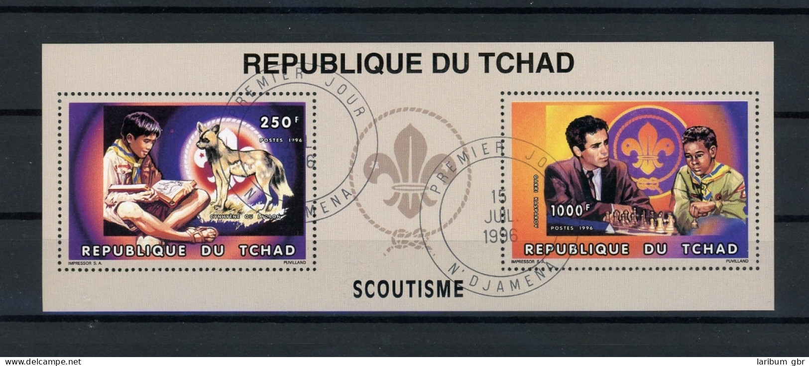 Tschad Block 258 A Gestempelt Schach #GI930 - Tsjaad (1960-...)