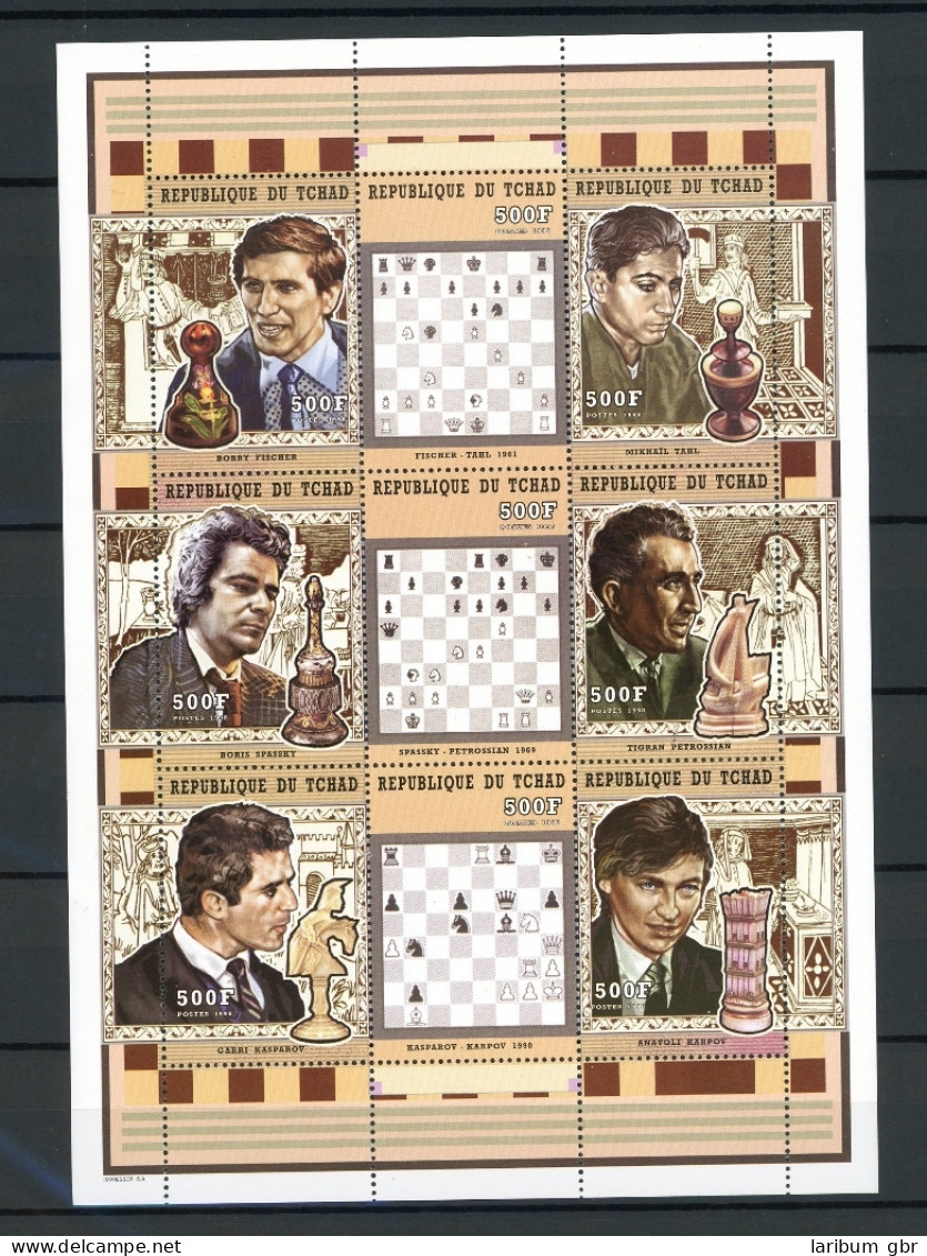 Tschad Kleinbogen 1908-1919 Postfrisch Schach #JW730 - Chad (1960-...)