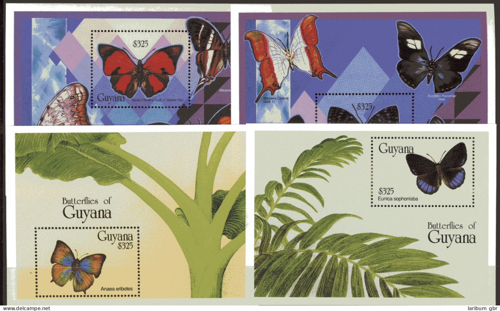 Guyana Bl 423-26 Postfrisch Schmetterlinge #GL602 - Guyane (1966-...)