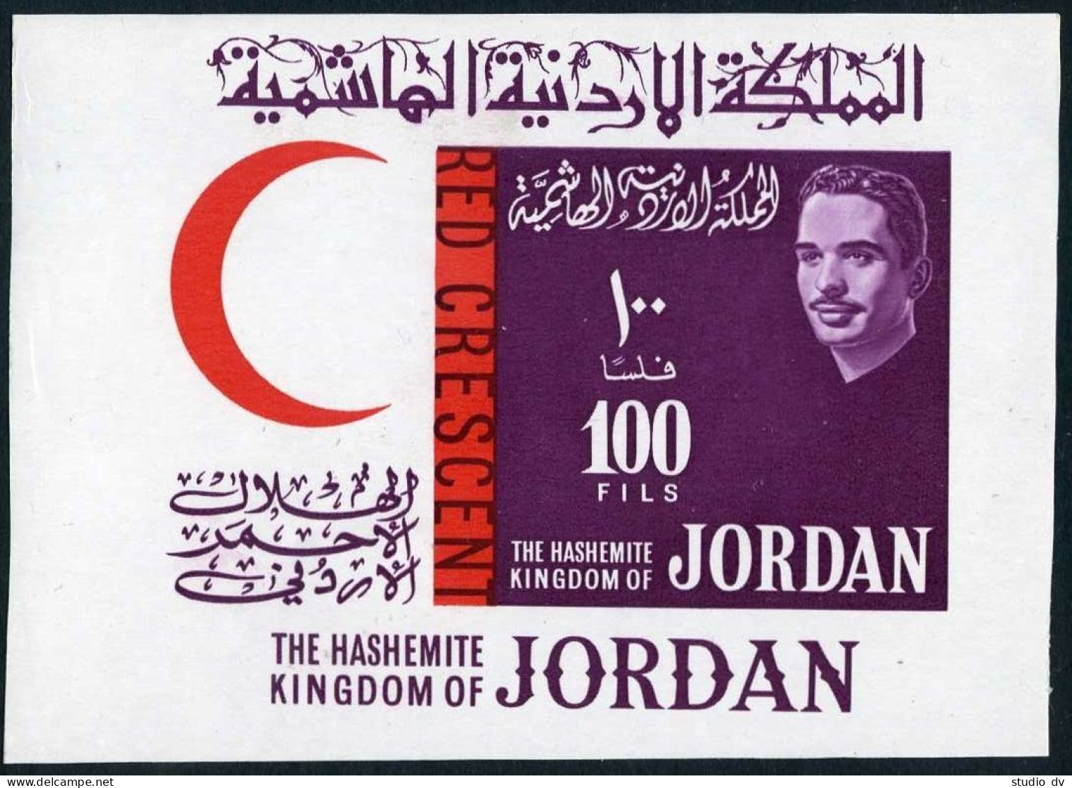 Jordan 407-412,412a,MNH.Michel 402-407,Bl.5. Red Crescent,Red Cross-100.Hussein. - Jordanien