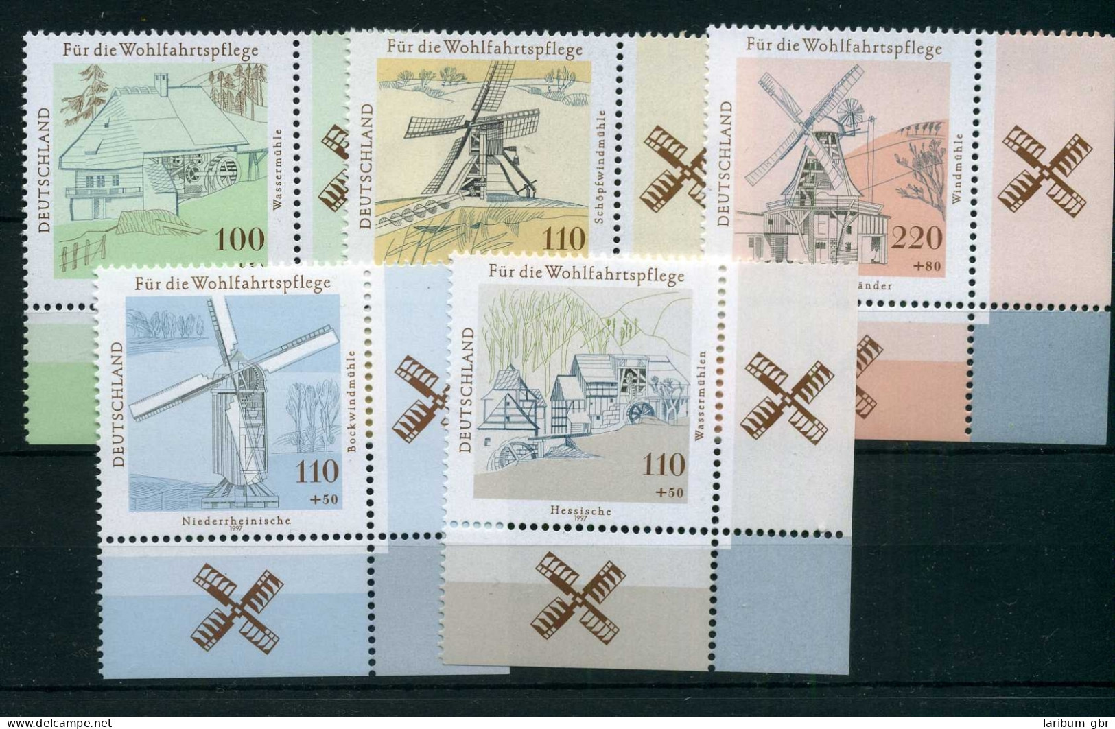Bund Eckrand Ur 1948-1952 Postfrisch Windmühlen #IM454 - Other & Unclassified