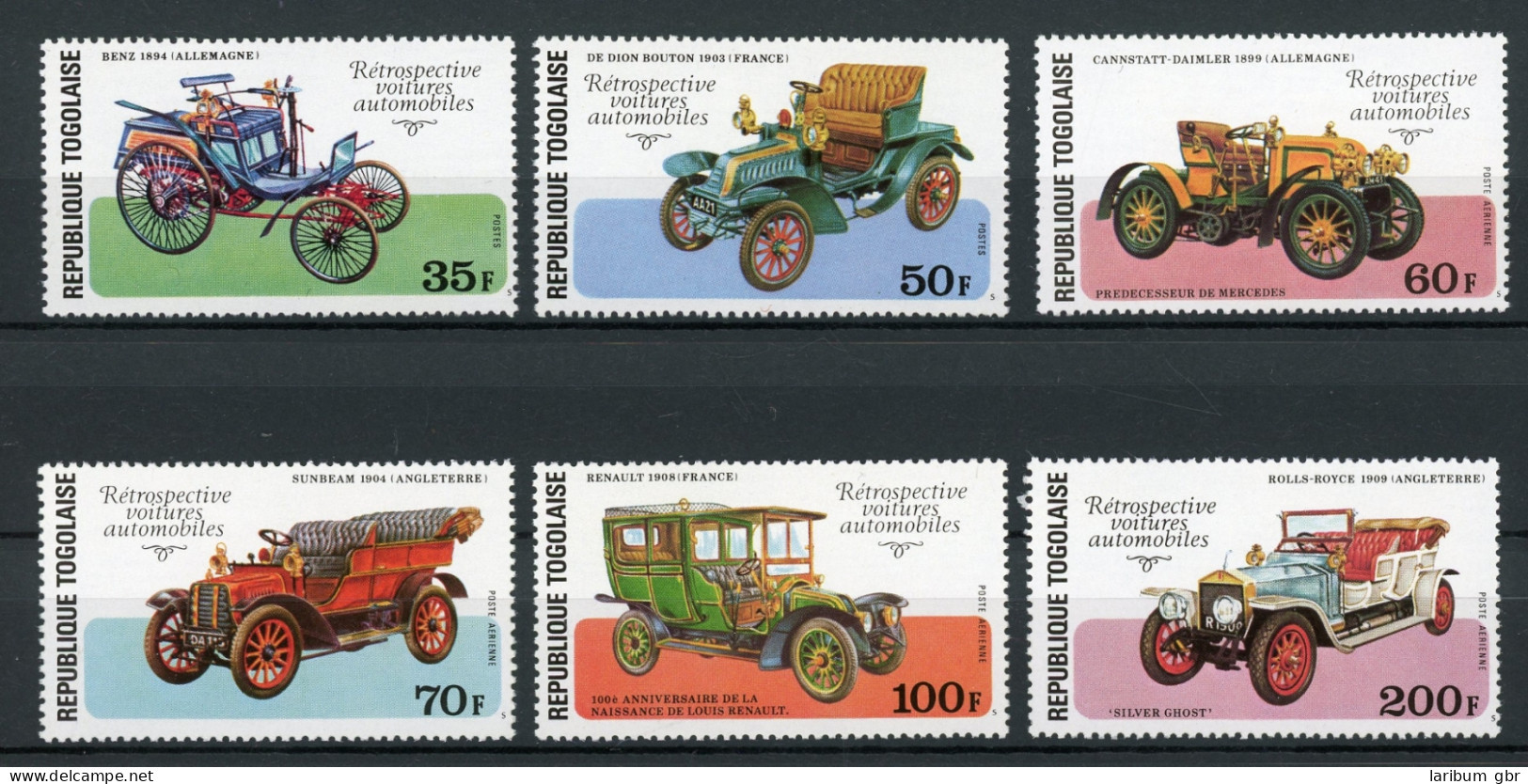 Togo 1221-1226 A Postfrisch Oldtimer #HK452 - Togo (1960-...)