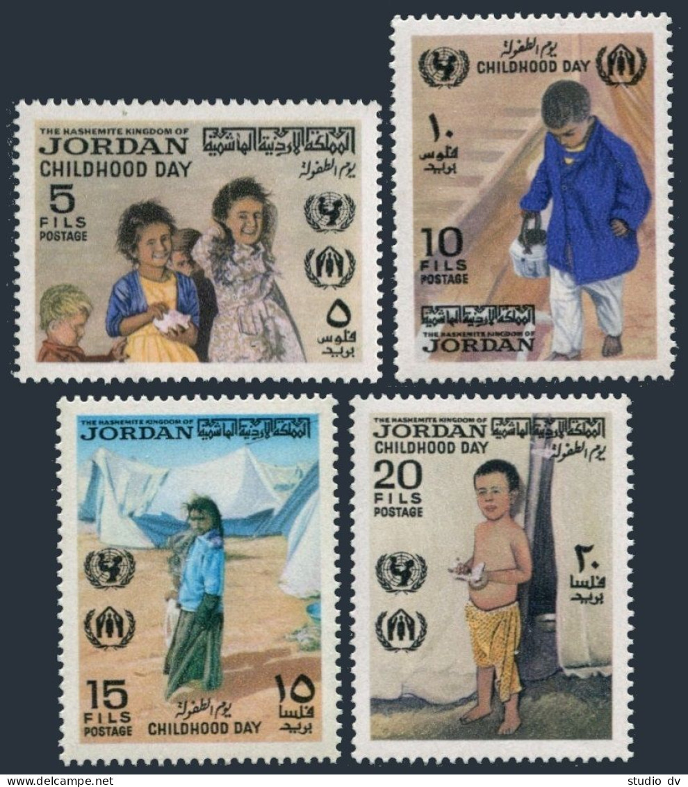 Jordan 657-660,MNH.Michel 786-789. Childhood Day 1970.UNICEF,Refugee Emblems. - Jordania