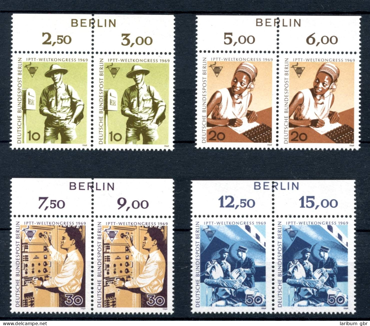 Berlin Waag. Paare Zudruck Berlin 342-345 Postfrisch #HE277 - Sonstige & Ohne Zuordnung