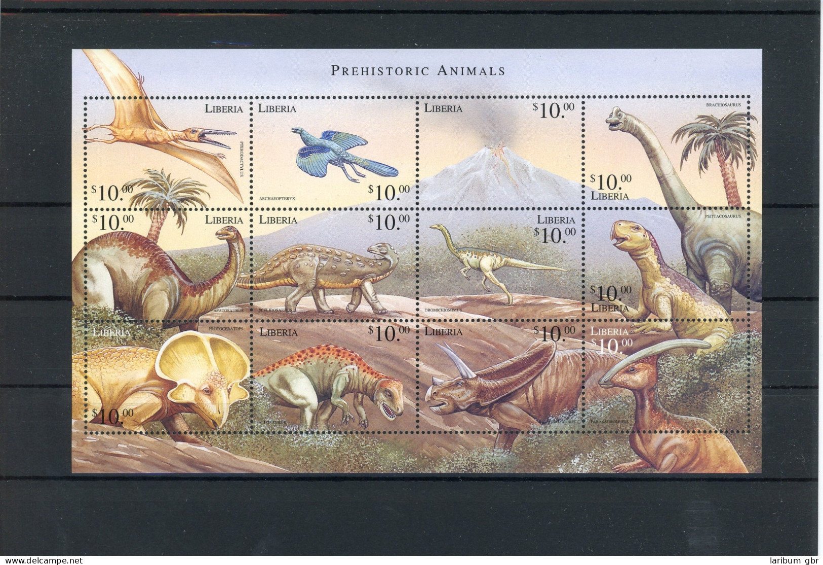 Liberia Kleinbogen 2571 -2582 Postfrisch Dinosaurier #IN171 - Liberia
