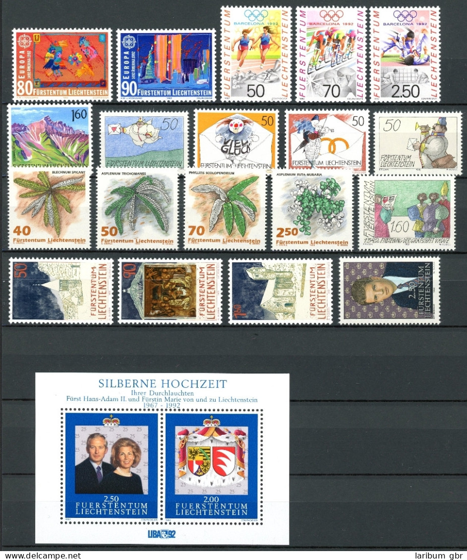 Liechtenstein Jahrgang 1992 Postfrisch #HX076 - Otros & Sin Clasificación