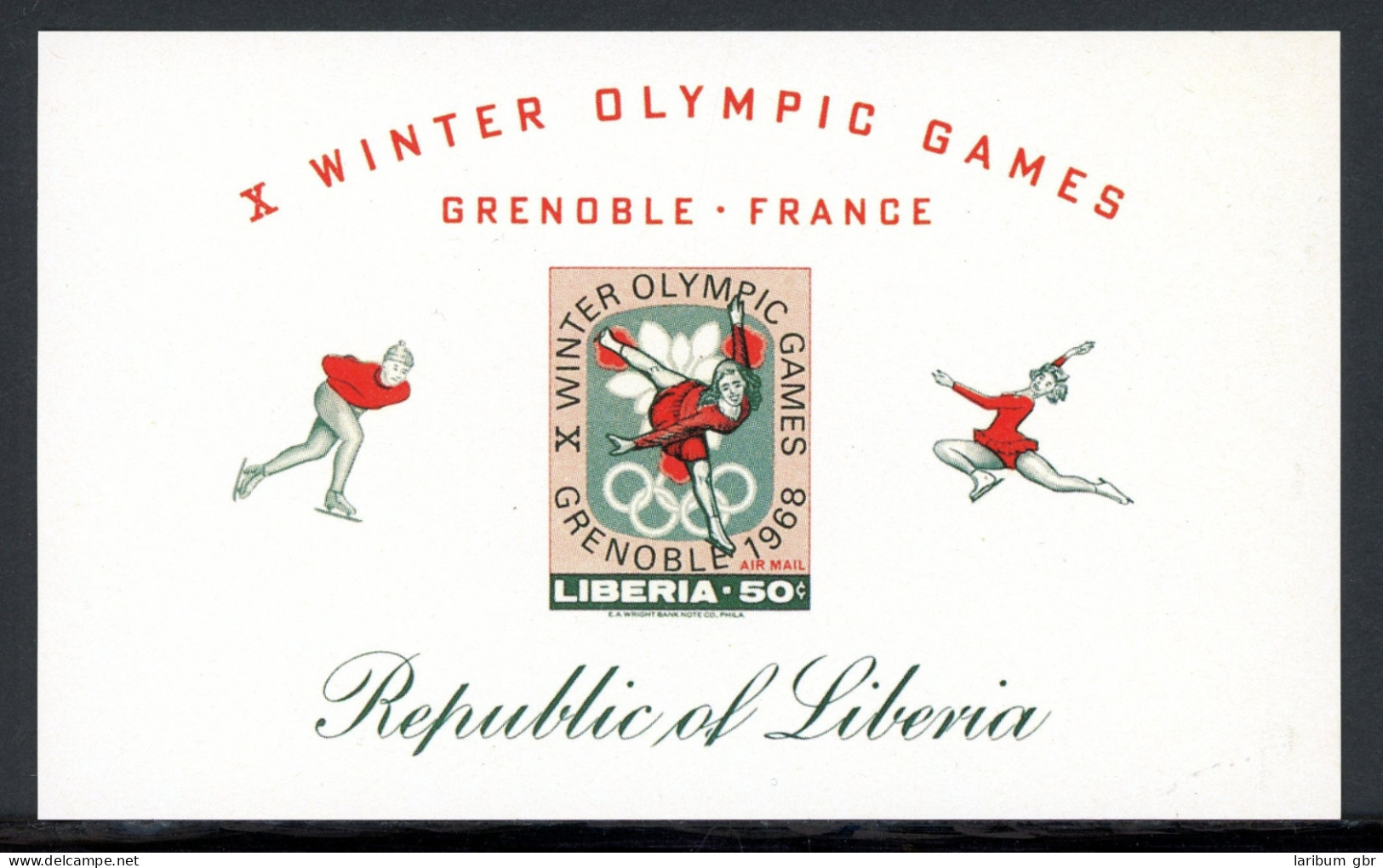 Liberia Block 42 B Postfrisch Grenoble 1968 #ID439 - Liberia