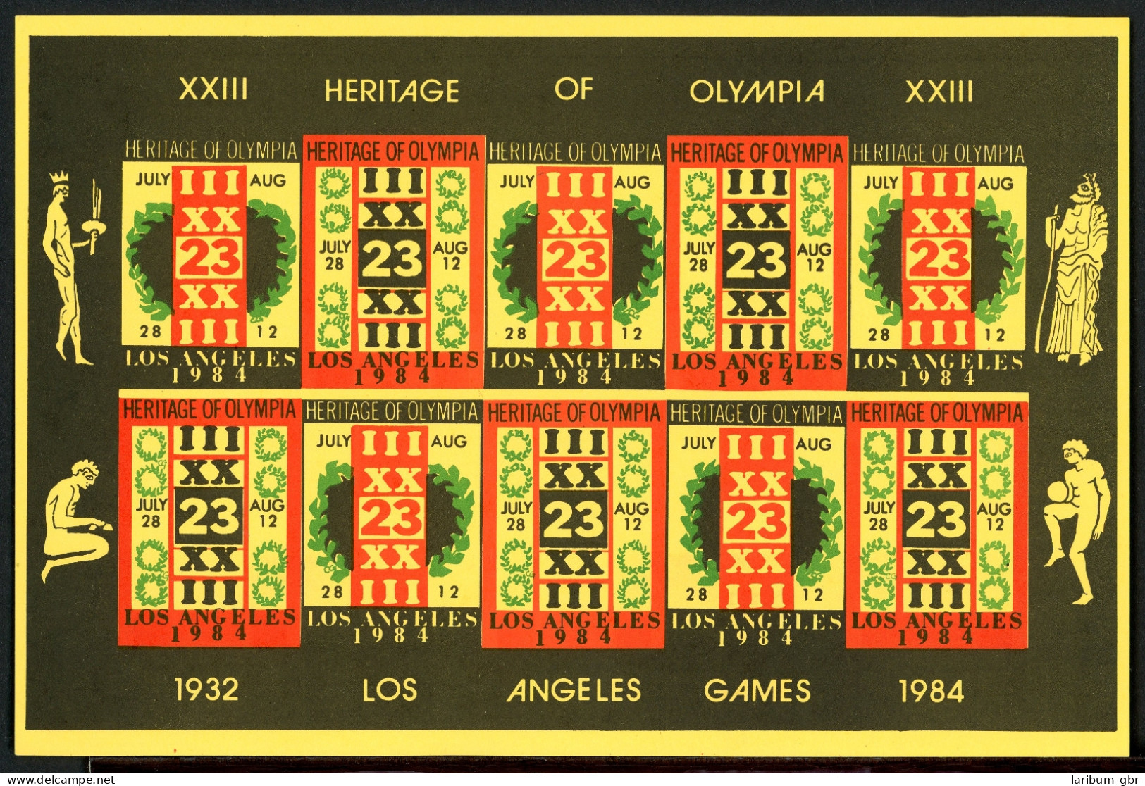 Olympische Sommerspiele Los Angeles 1984 Vignetten Kleinbogen #IF316 - Autres & Non Classés