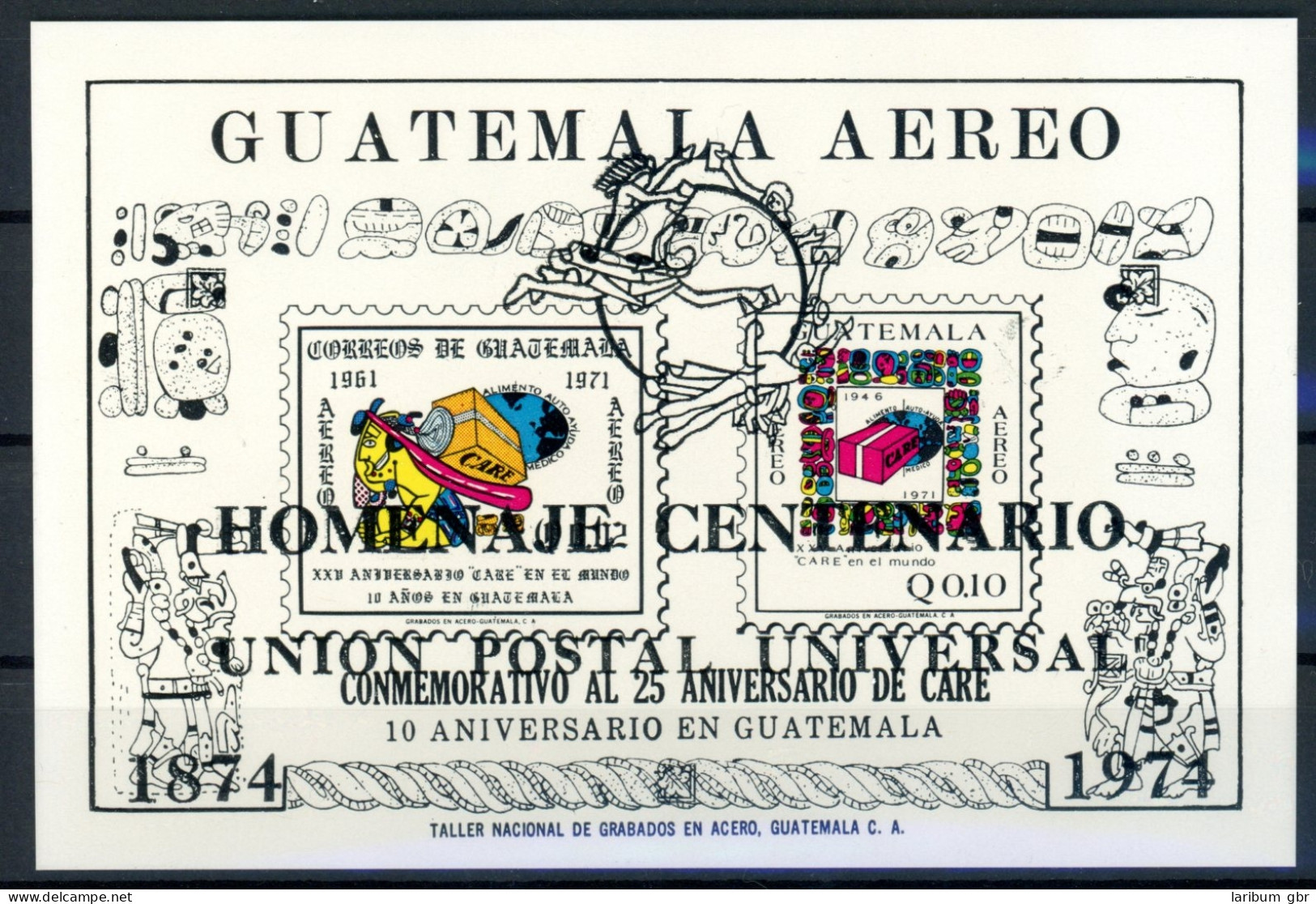 Guatemala Bl 16 A Postfrisch UPU #HO813 - Guatemala