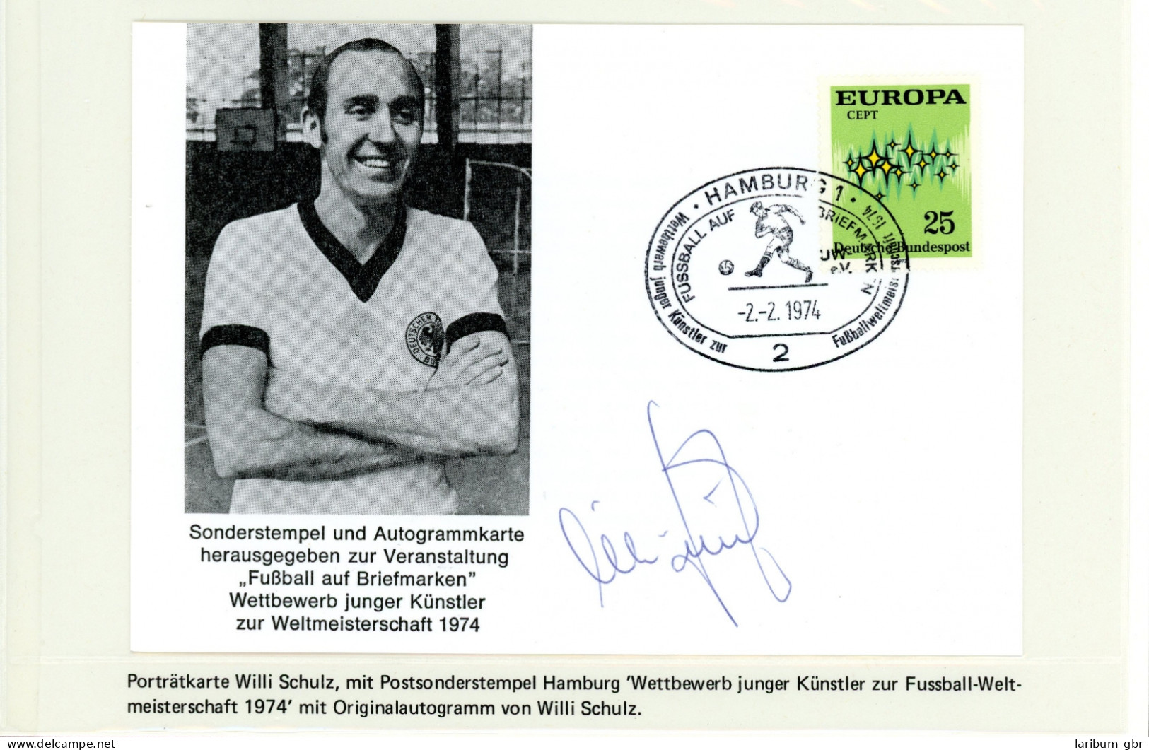 Bund Autogrammbrief Mit Originalautogramm Von Willi Schulz #HE252 - Otros & Sin Clasificación