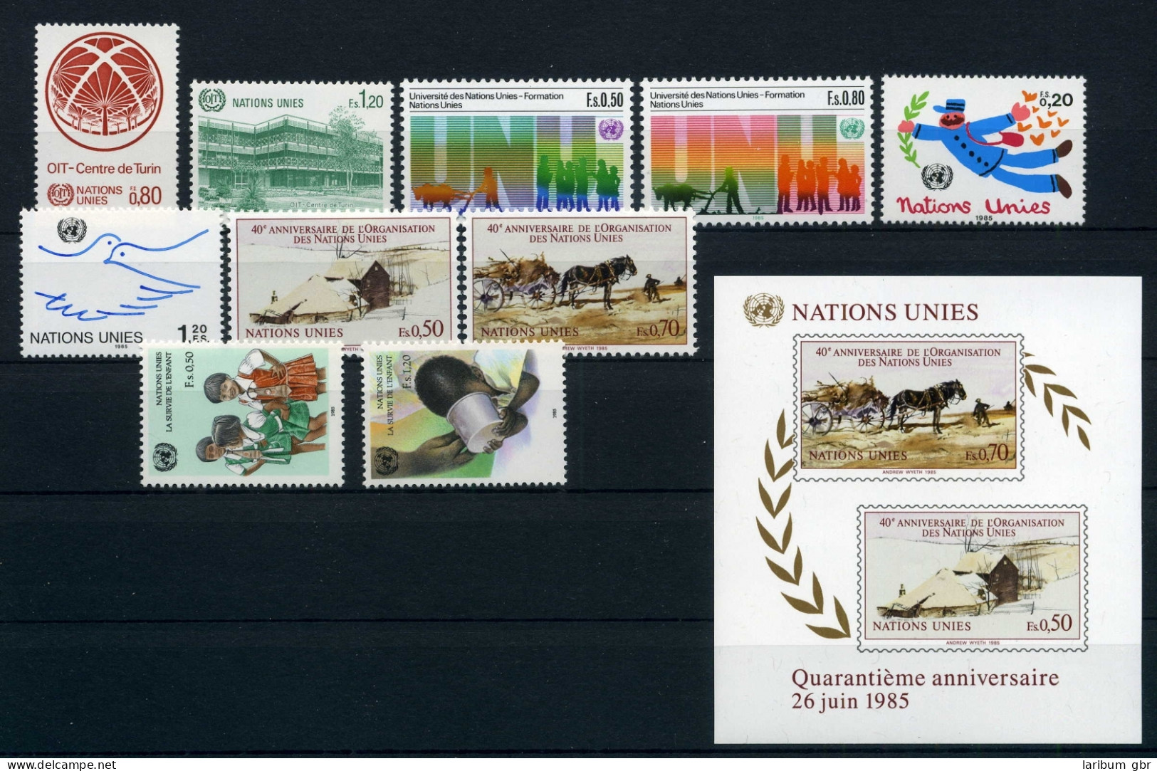 UNO Genf Jahrgang 1985 Postfrisch #IS850 - Andere & Zonder Classificatie