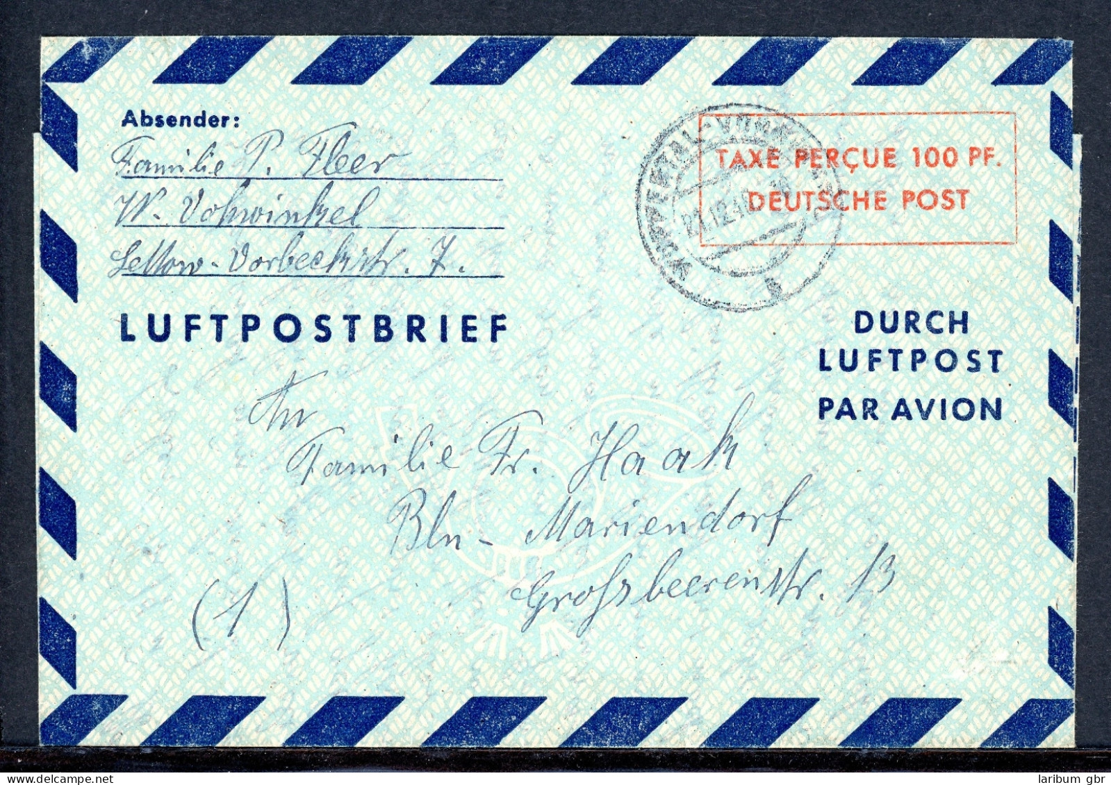 Bi-Zone Luftpostfaltbrief LF 1 II Gestempelt #HO579 - Storia Postale