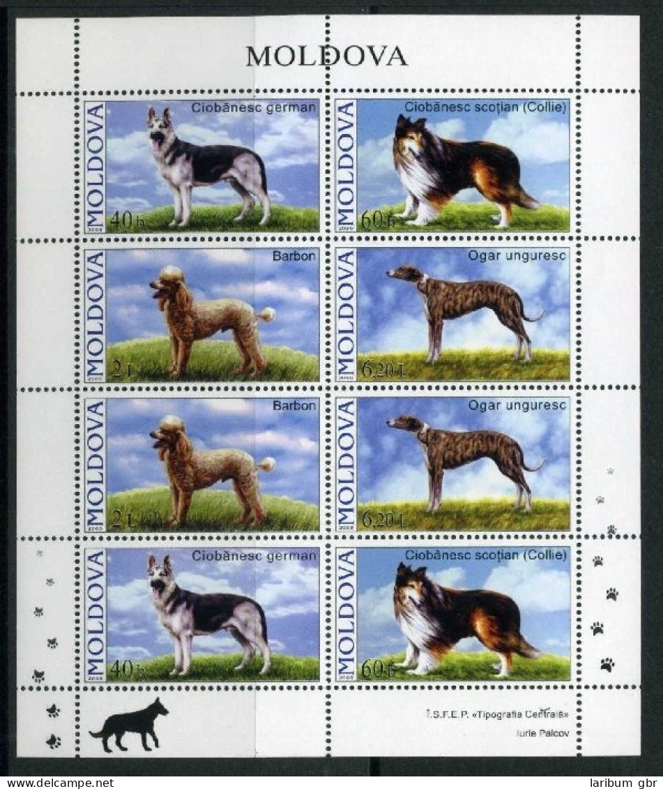 Moldawien 565-568 Postfrisch Kleinbogen Hunde #HX239 - Moldavië
