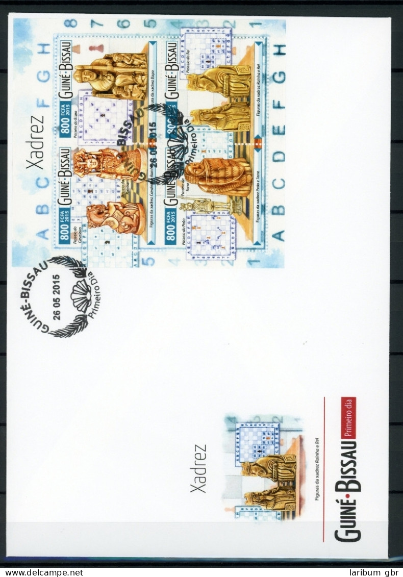 Guinea Bissau Kleinbogen 8078-81 Schach Ersttagesbrief/FDC #JW693 - Guinea-Bissau