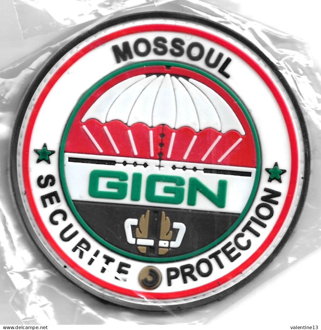 Ecusson PVC GENDARMERIE GIGN DETACHEMENT AMBASSADE MOSSOUL - Polizei