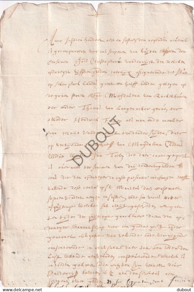 Hasselt - Manuscript 1668 Verhuur Van Grond In De Groenstraat Aan Christophorus Vanderyst   (V3112) - Manuscrits