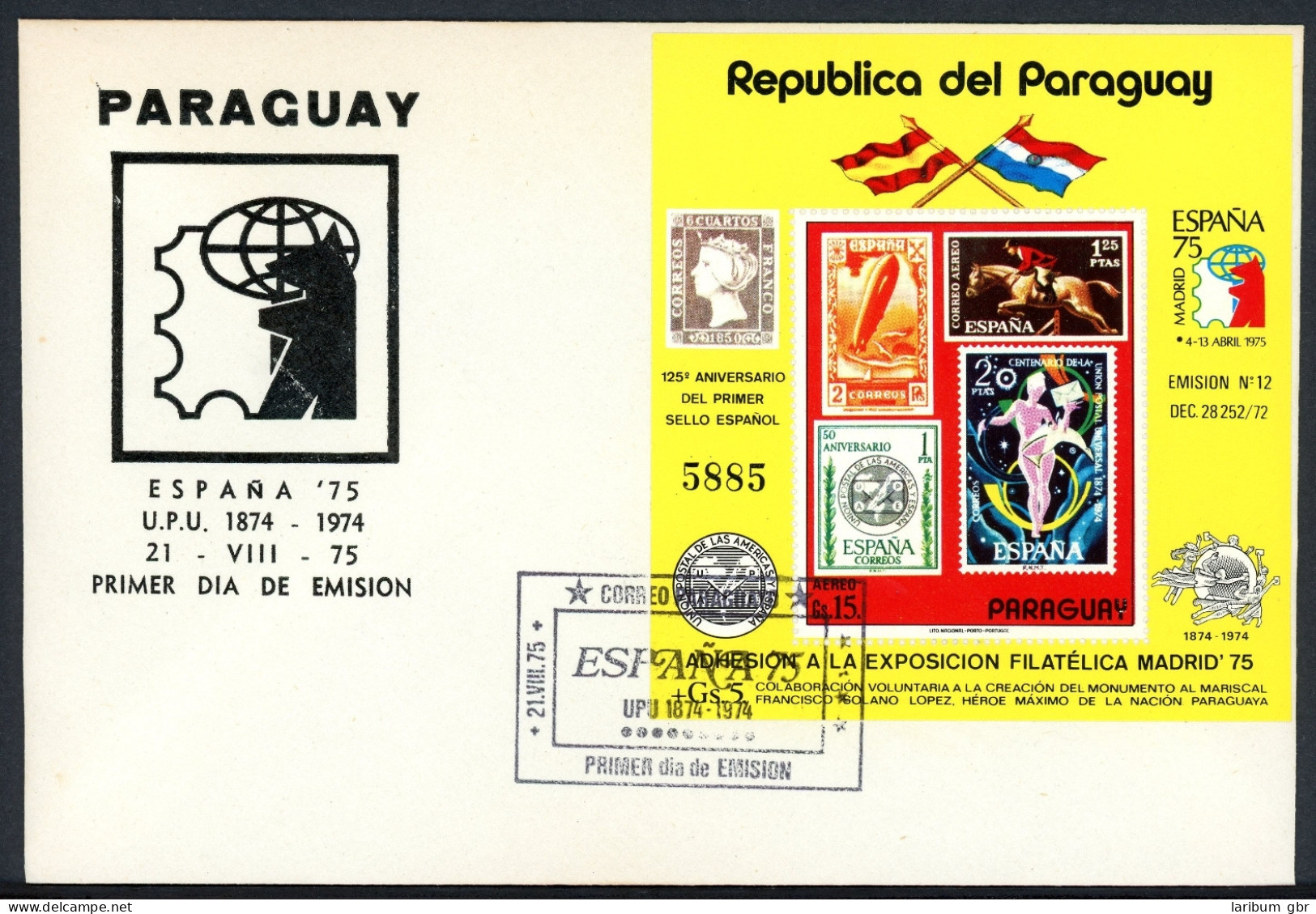 Paraguay Block 245 Ersttagesbrief/FDC #HX278 - Paraguay