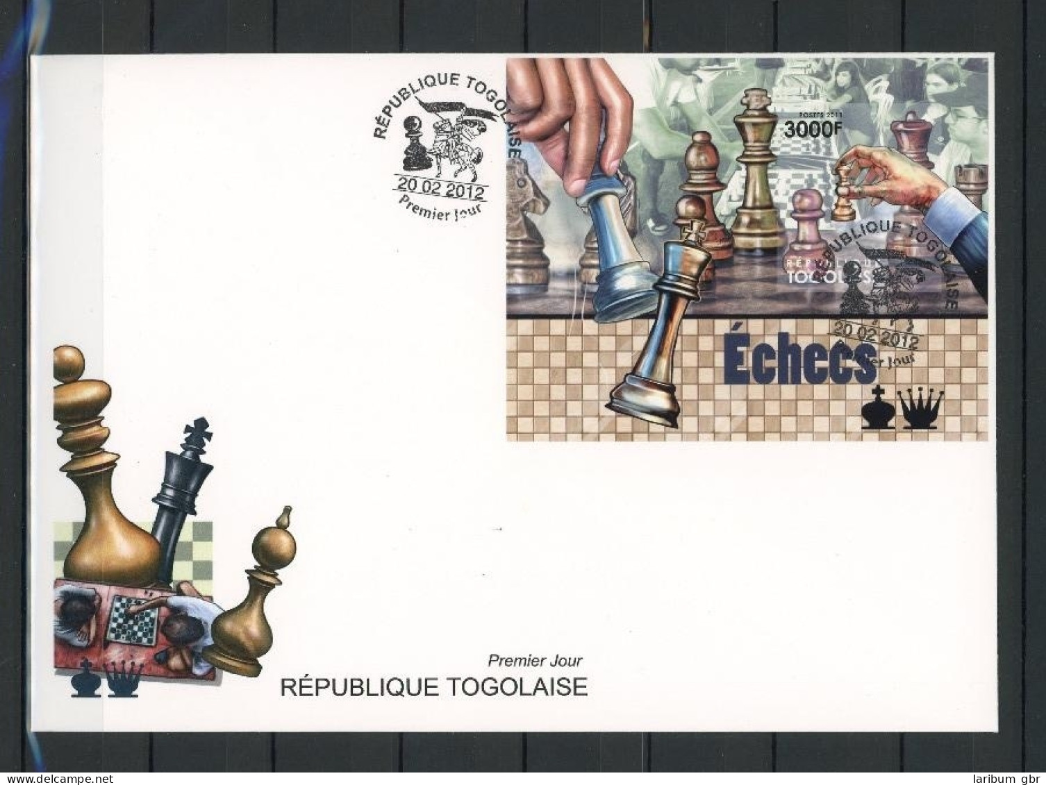 Togo Block 686 B Schach Ersttagesbrief/FDC #JW786 - Togo (1960-...)