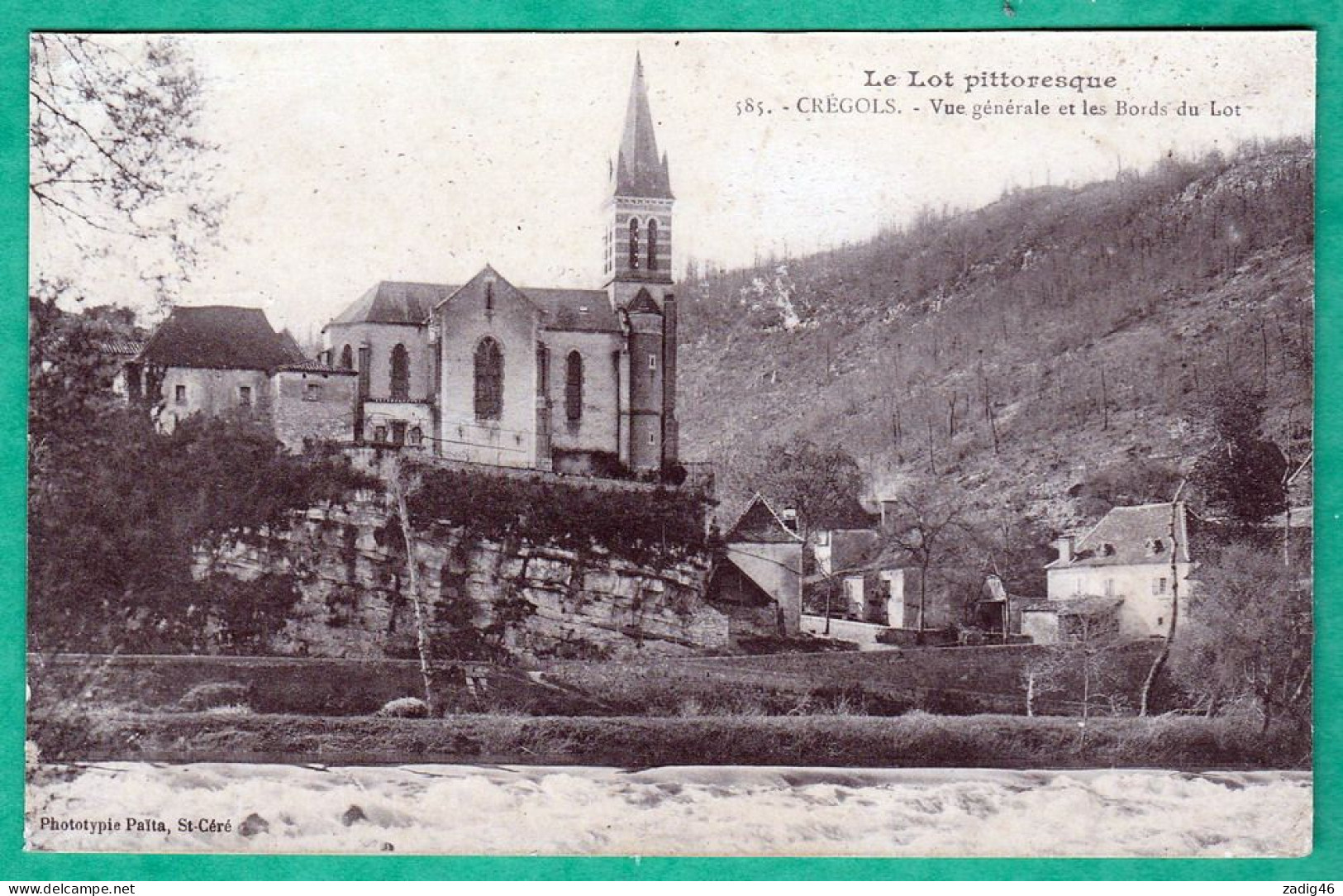 585 - CREGOLS - VUE GENERALE ET LES BORDS DU LOT - Autres & Non Classés