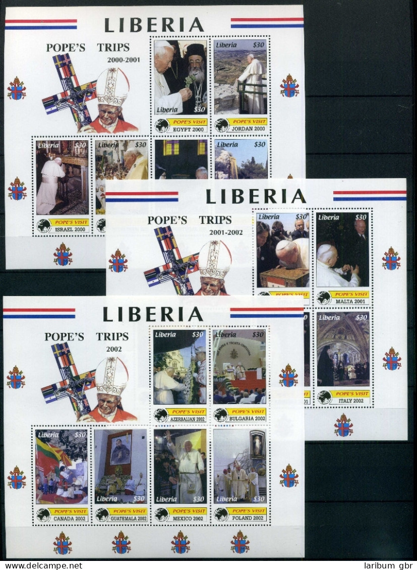 Liberia Kleinbogen 4692-4709 Postfrisch Papst #IT555 - Liberia