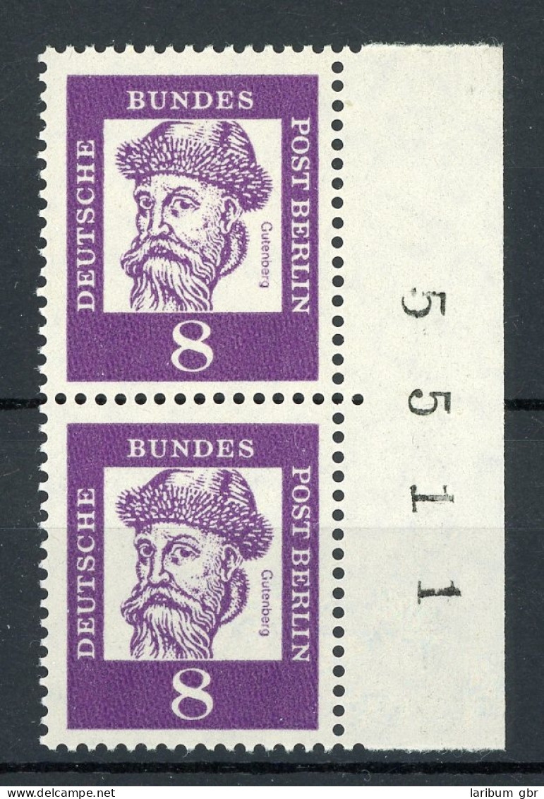 Berlin Senkr. Paar 201 Postfrisch Bogenzählnummer Rechts #IT966 - Unused Stamps