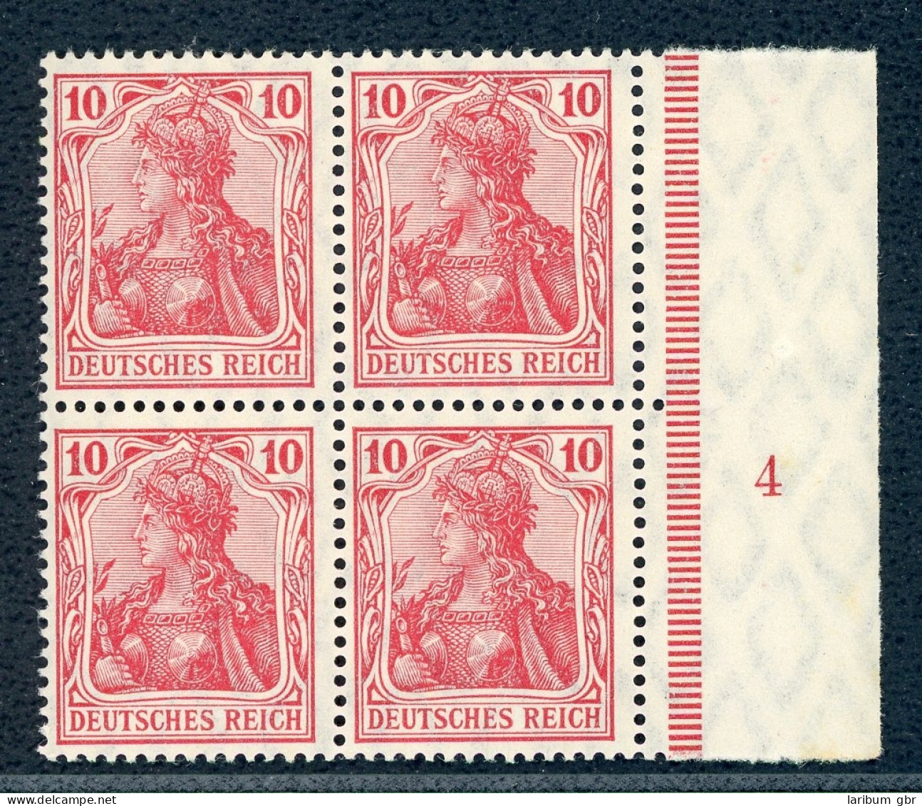 Deutsches Reich 4er Block 86 Ia Postfrisch Gepr. Oechsner #IS912 - Unused Stamps