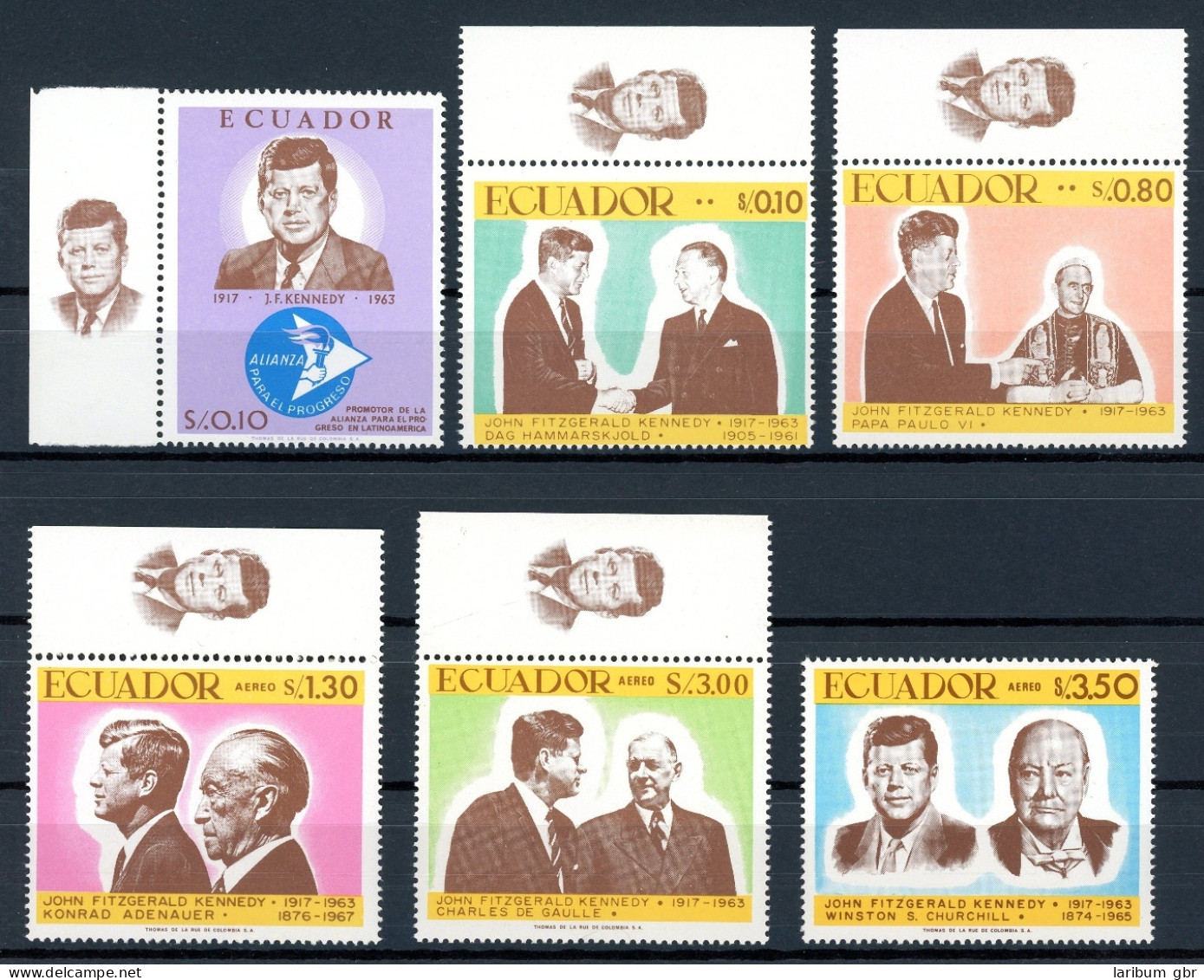 Ecuador 1374-1379 Postfrisch Kennedy, Adenauer, Churchill #IM052 - Ecuador