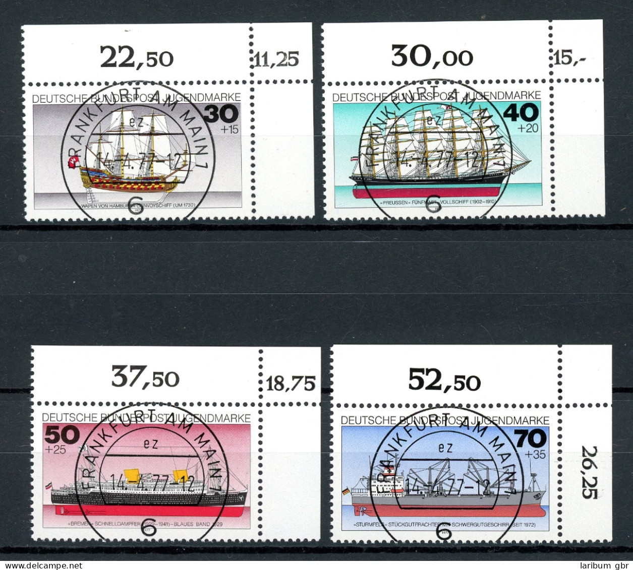 Bund 929-932 KBWZ Gestempelt Frankfurt, Original-Gummi, Ungefaltet #HK401 - Used Stamps