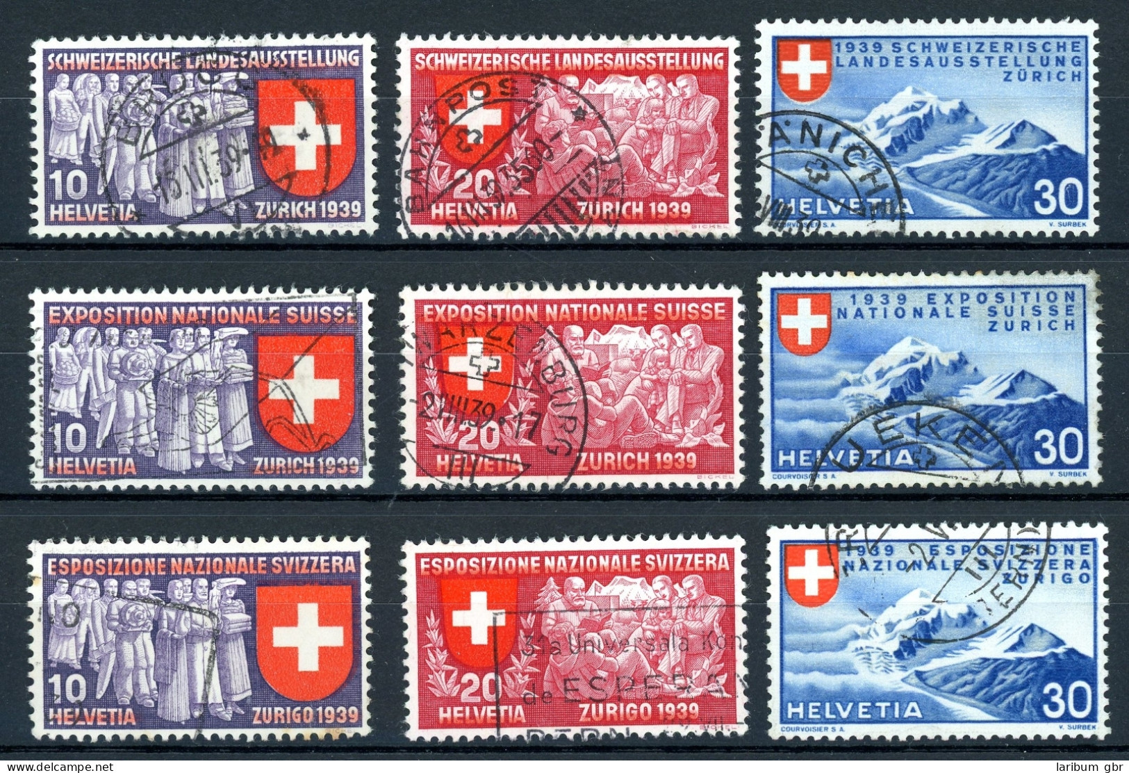 Schweiz 335-343 Gestempelt #HK089 - Andere & Zonder Classificatie