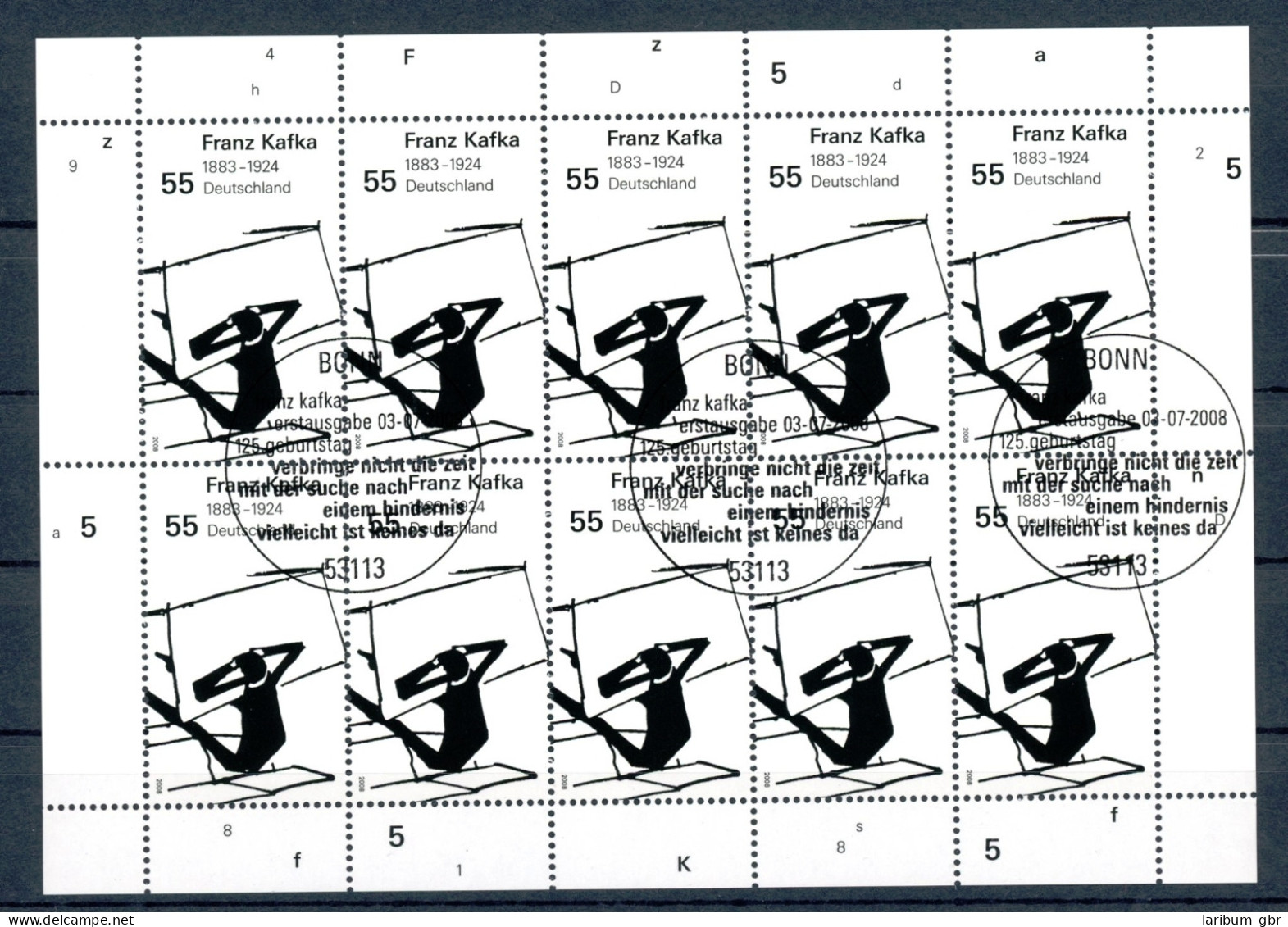 Bund Zehnerbogen 2680 Bonn Ersttagssonderstempel #IM193 - Other & Unclassified