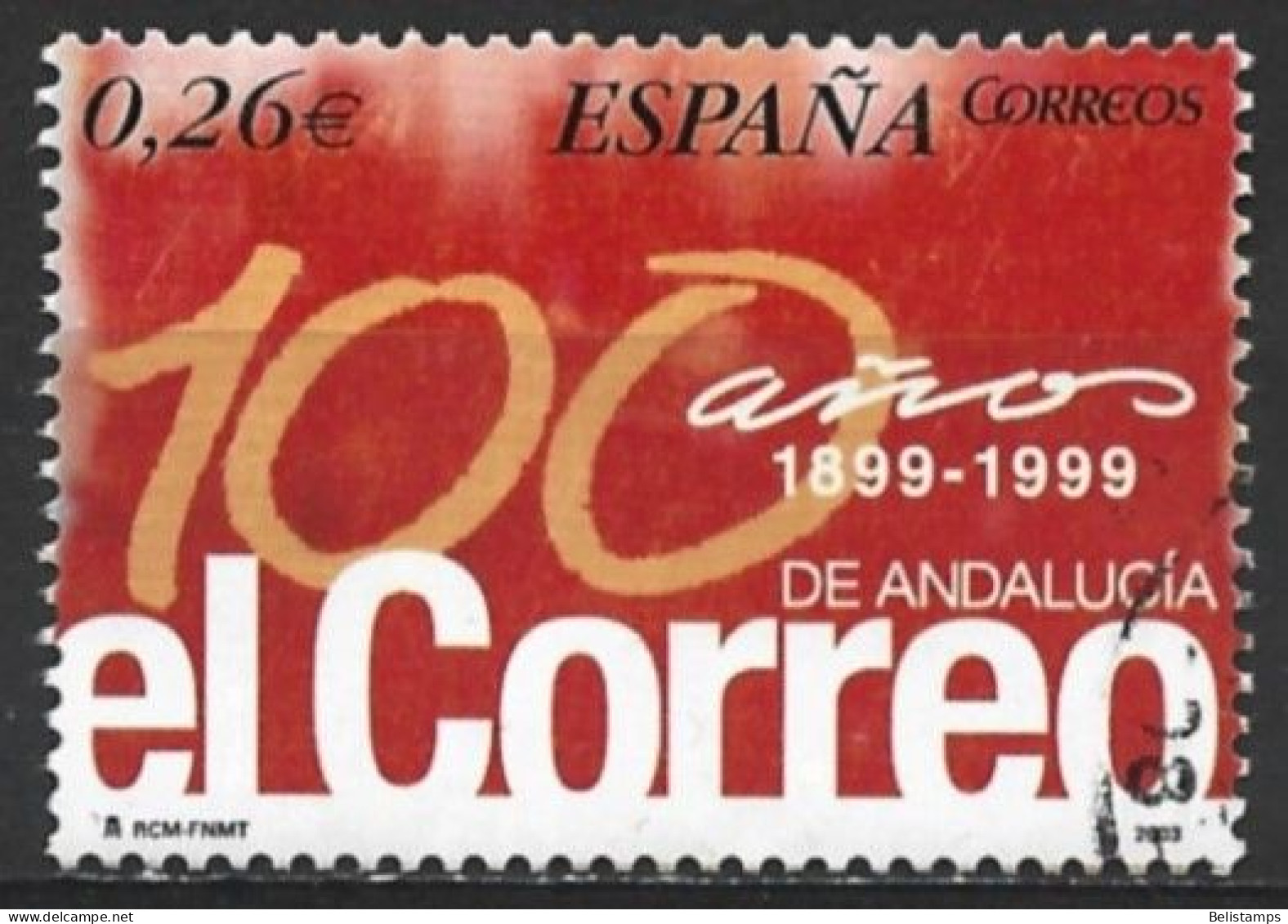 Italy 2003. Scott #3250 (U) El Correo De Andalucia Newspaper, Cent. - 2001-10: Used