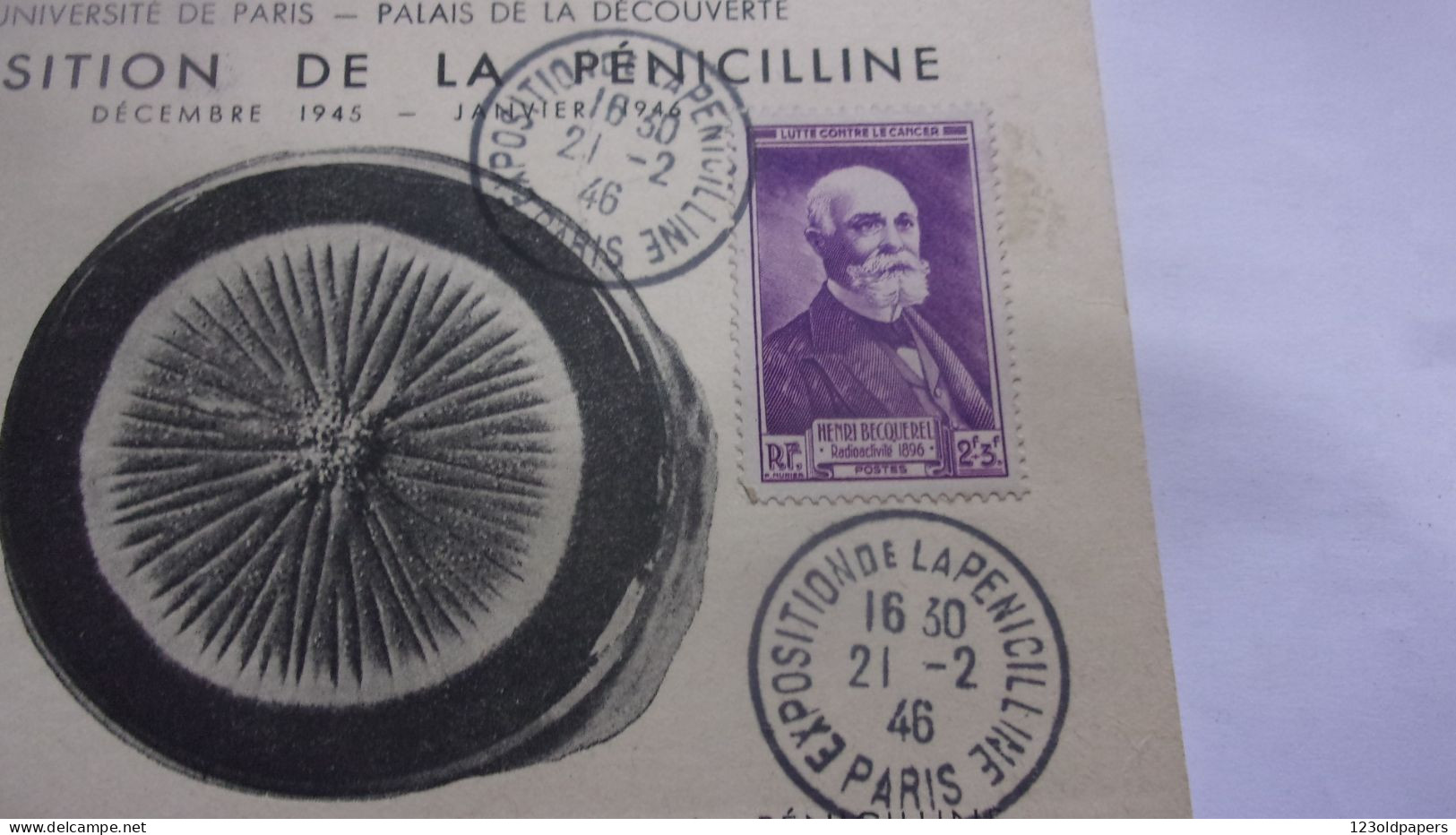 1946 EXPOSITION DE LA PENICILLINE BECQUEREL - Expositions