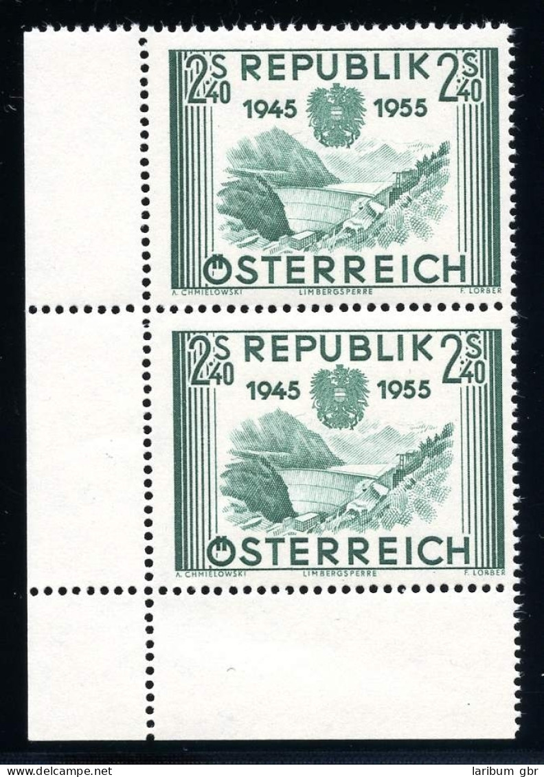 Österreich 1016 Postfrisch Senkrechtes Paar Eckrand #IS749 - Altri & Non Classificati