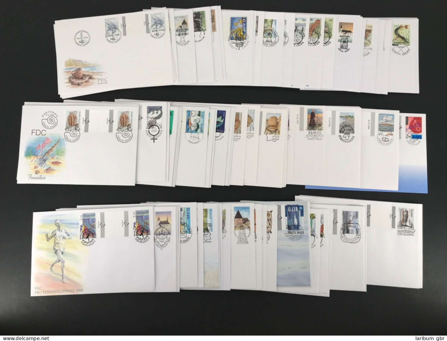 Aland Lot Mit 85 FDC Mit Zwischensteg-Marken Aus 1989-1999 #HL031 - Aland