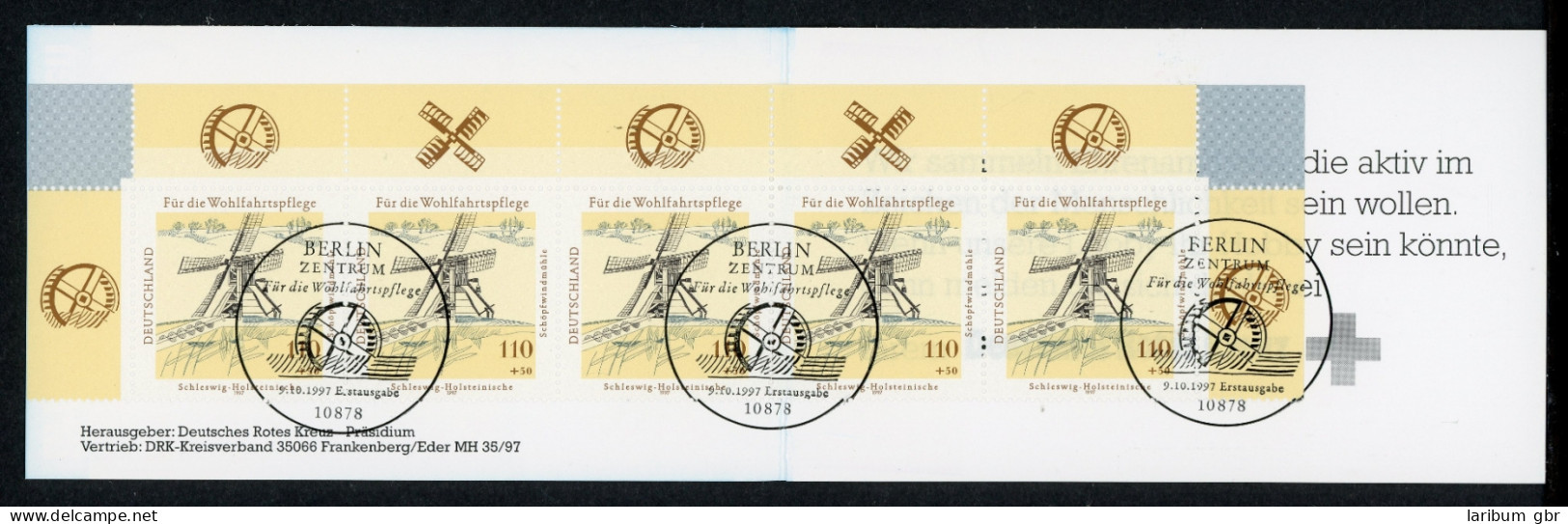 Bund Rotes Kreuz Markenheft Mit 1951 Berlin Ersttagssonderstempel #HC002 - Autres & Non Classés