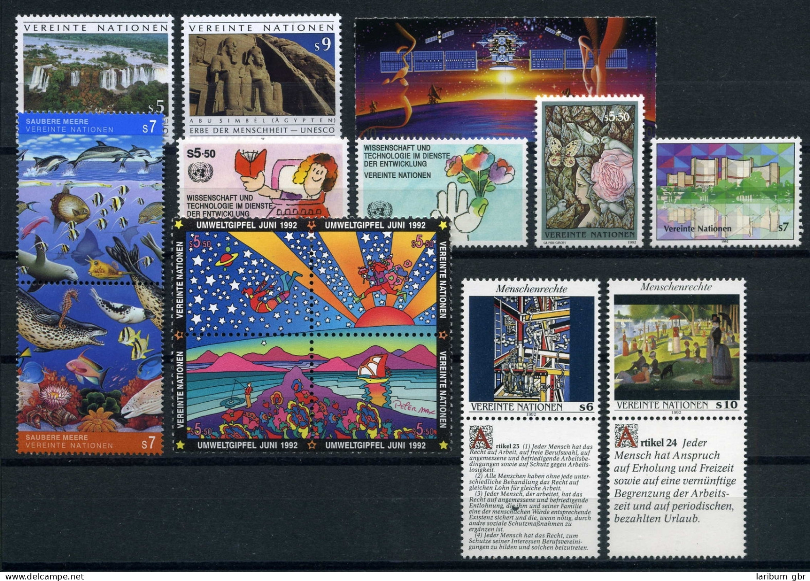 UNO Wien Jahrgang 1992 Postfrisch #JM157 - Sonstige & Ohne Zuordnung