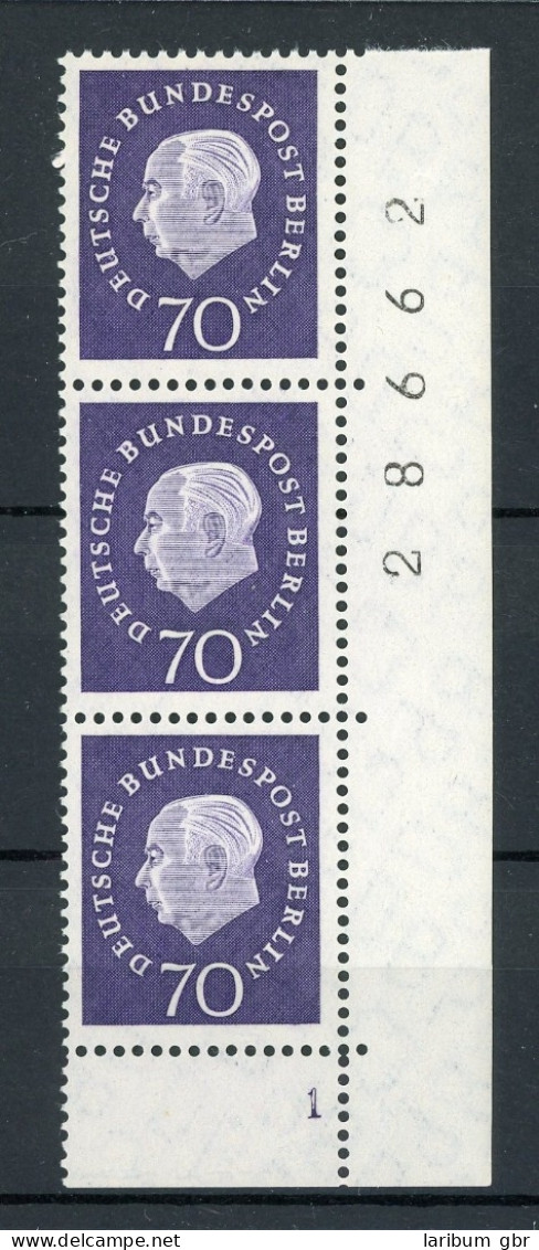 Berlin 3er Str. 186 Postfrisch FN/ Formnummer 1, Bogenzählnummer #IT905 - Unused Stamps