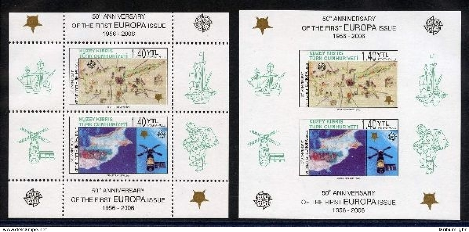 Türk. Zypern Block 24 A+B Postfrisch 50 Jahre Europamarken #HO687 - Used Stamps