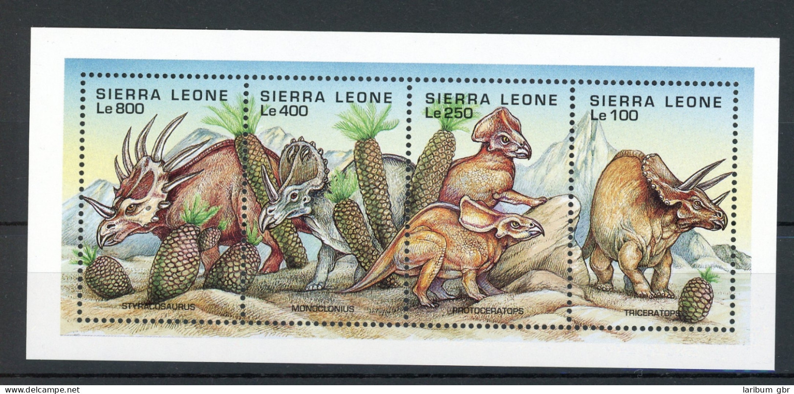 Sierra Leone Klb. 2253-2268, Block 261-262 Postfrisch Dinosaurier #IS879 - Sierra Leone (1961-...)