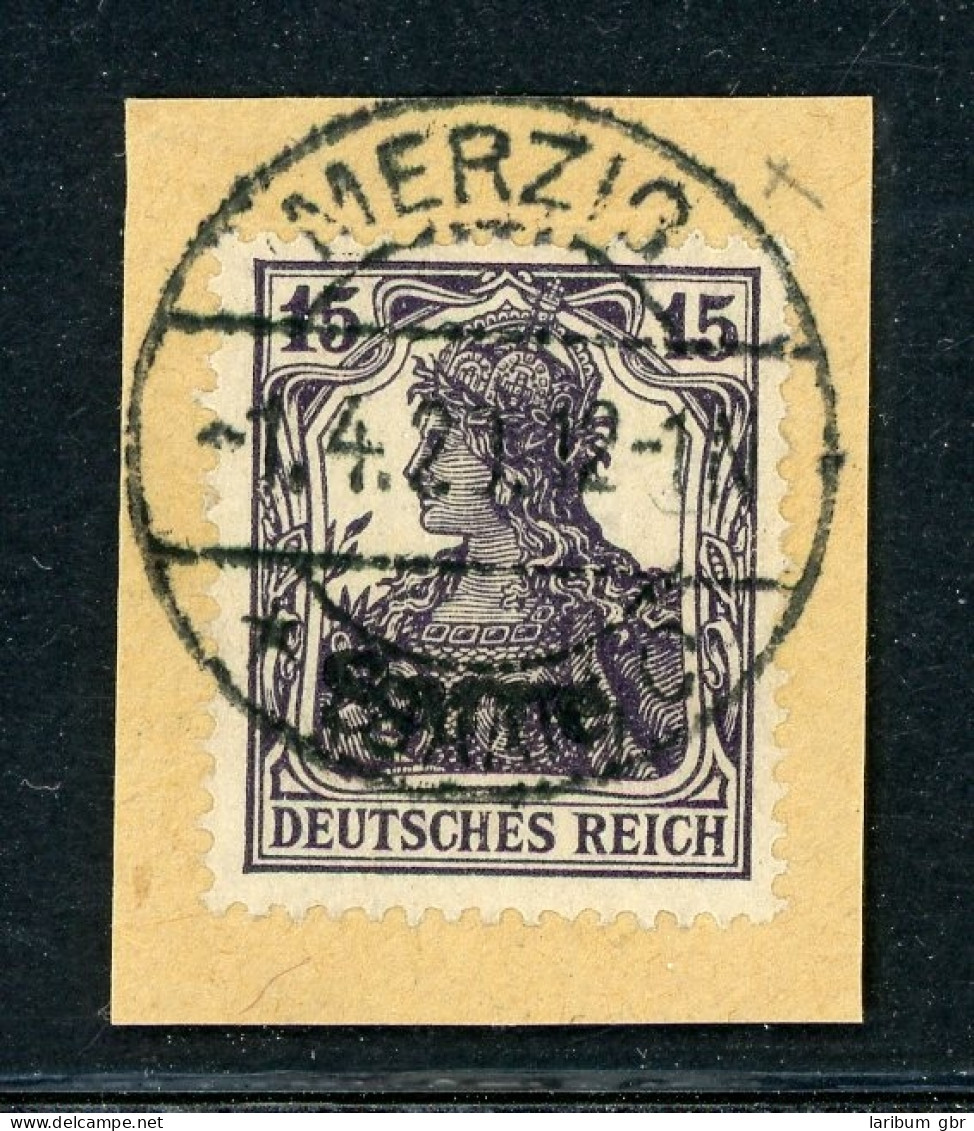 Saar Verschobener Aufdruck 7 A I F III Briefstück #HF158 - Memel (Klaipeda) 1923