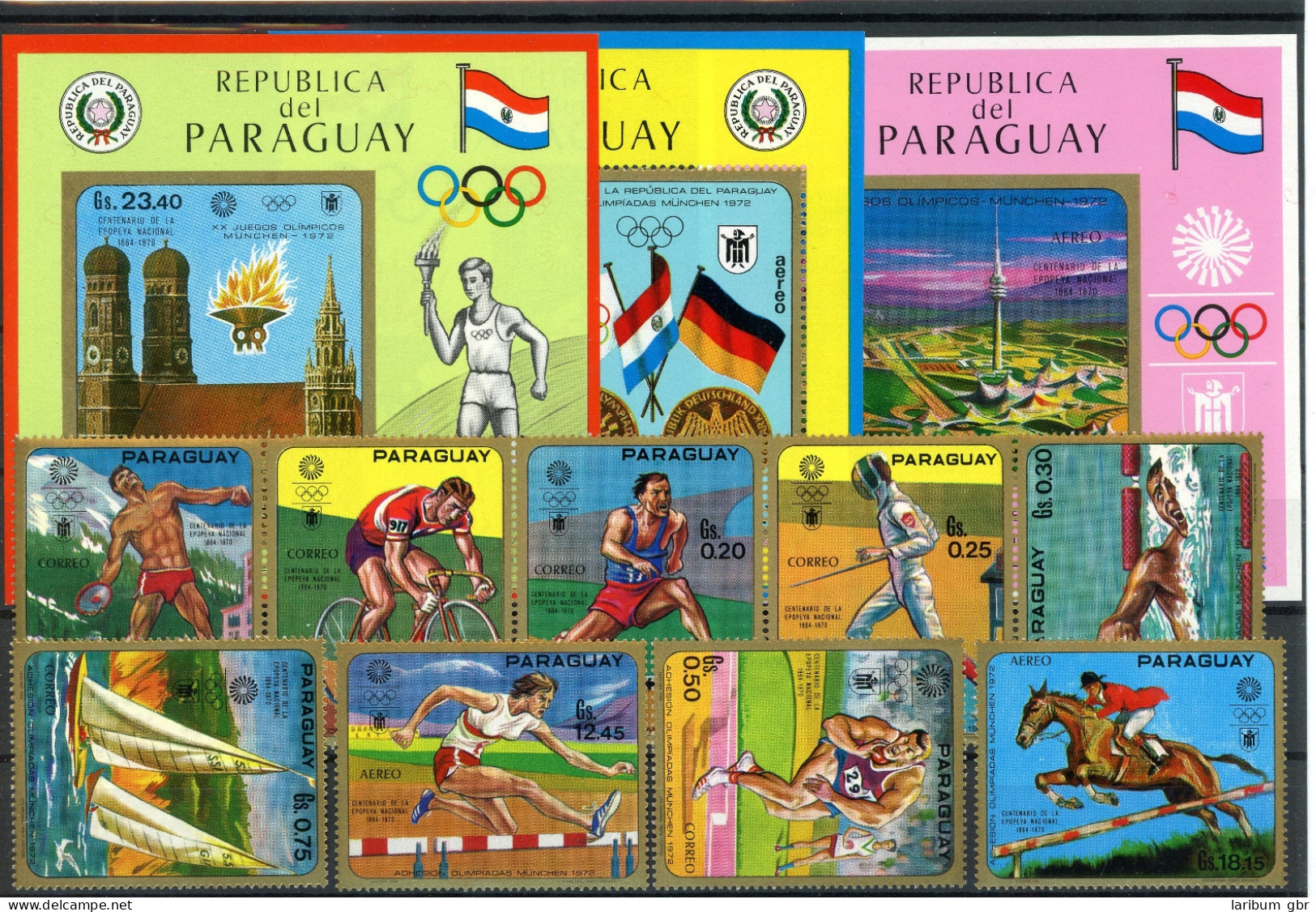 Paraguay 2035-2043, Block 140-142 Postfrisch Olympia #ID282 - Paraguay